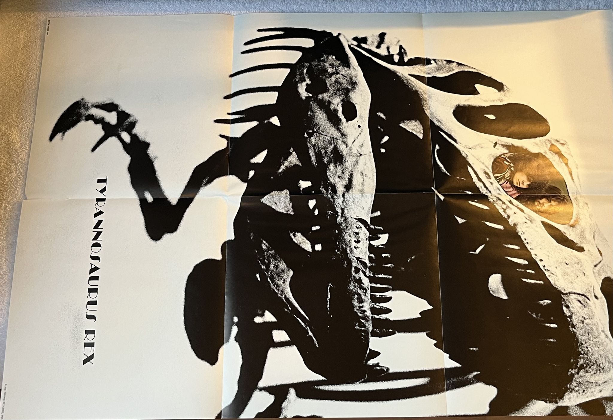 Omslagsbild för skivan TYRANNOSAURUS REX unicorn LP -69 US BLUE THUMB BTS 7 ** mega rare poster **