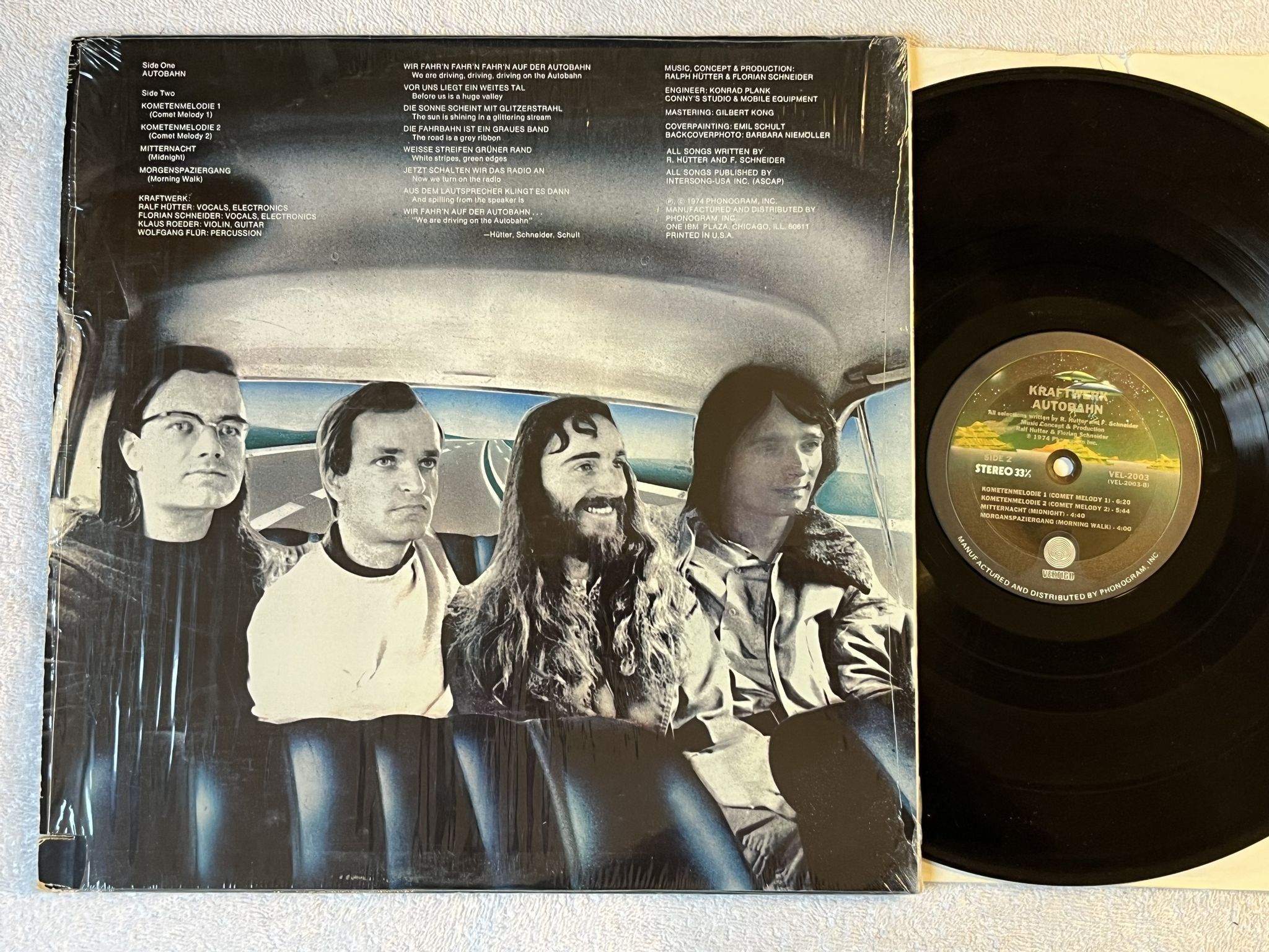 Omslagsbild för skivan KRAFTWERK autobahn LP -74 US VERTIGO VEL-2003