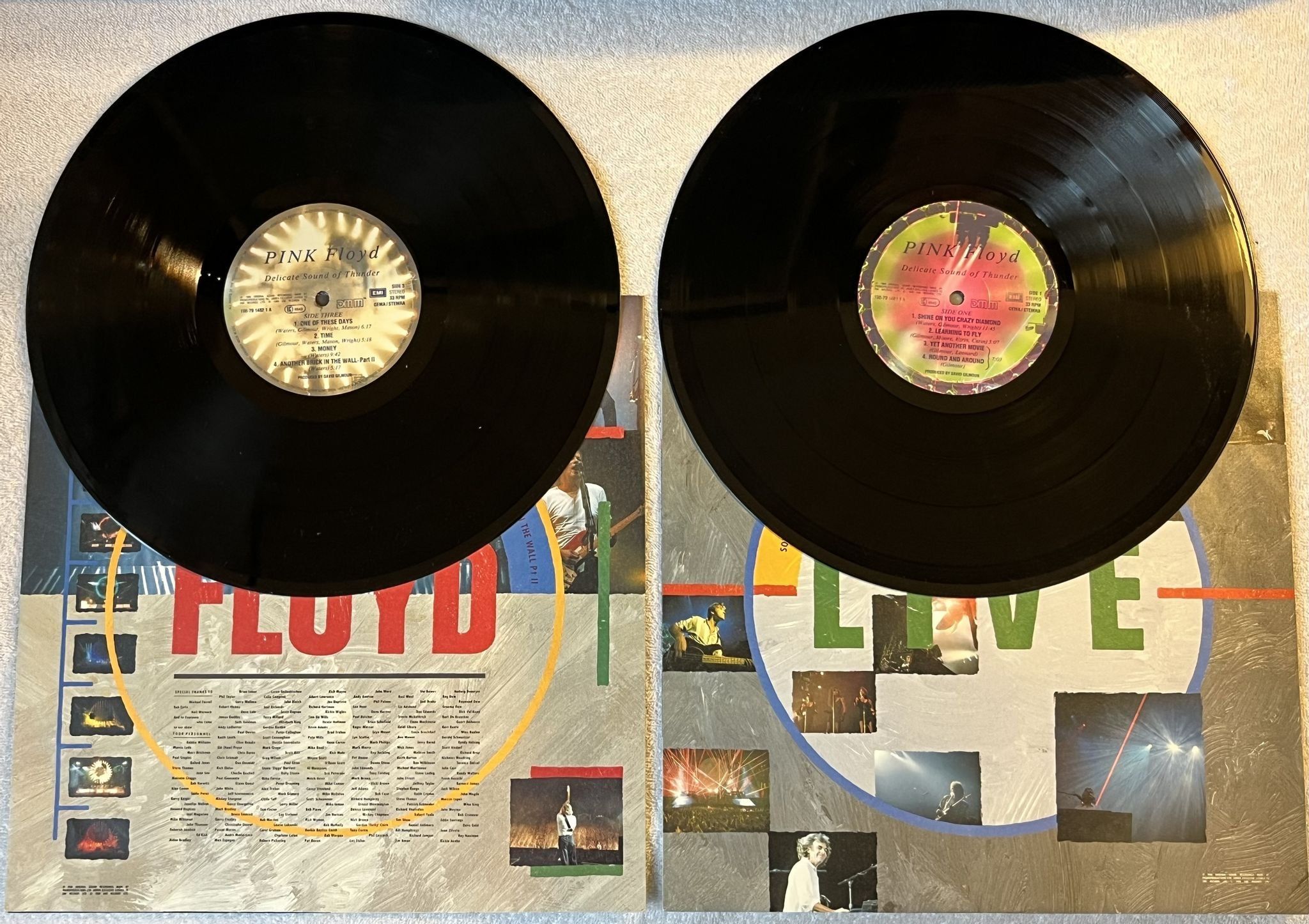 Omslagsbild för skivan PINK FLOYD Delicate Sound Of Thunder 2xLP -88 EMI 198-7 91480 1