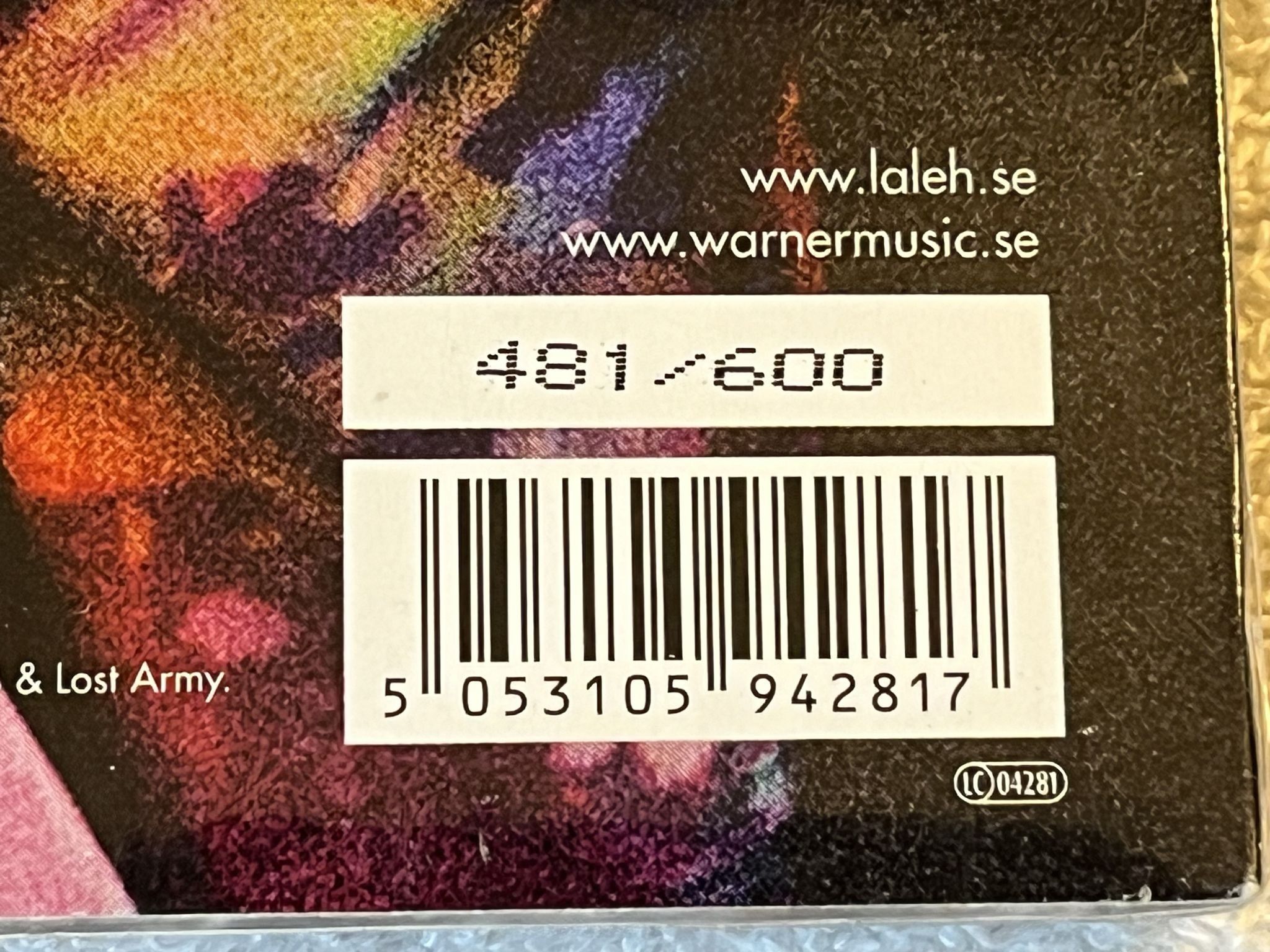 Omslagsbild för skivan LALEH colors LP 2013 TELEGRAM 5053105942817 Numbered #481/600 ** Sealed **