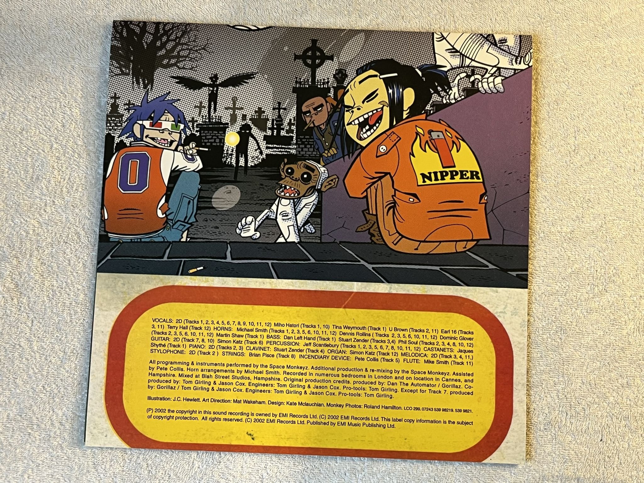 Omslagsbild för skivan SPACEMONKEYZ VS. GORILLAZ Laika Come Home 2xLP 2002 EMI *** RARE TRIP HOP ***