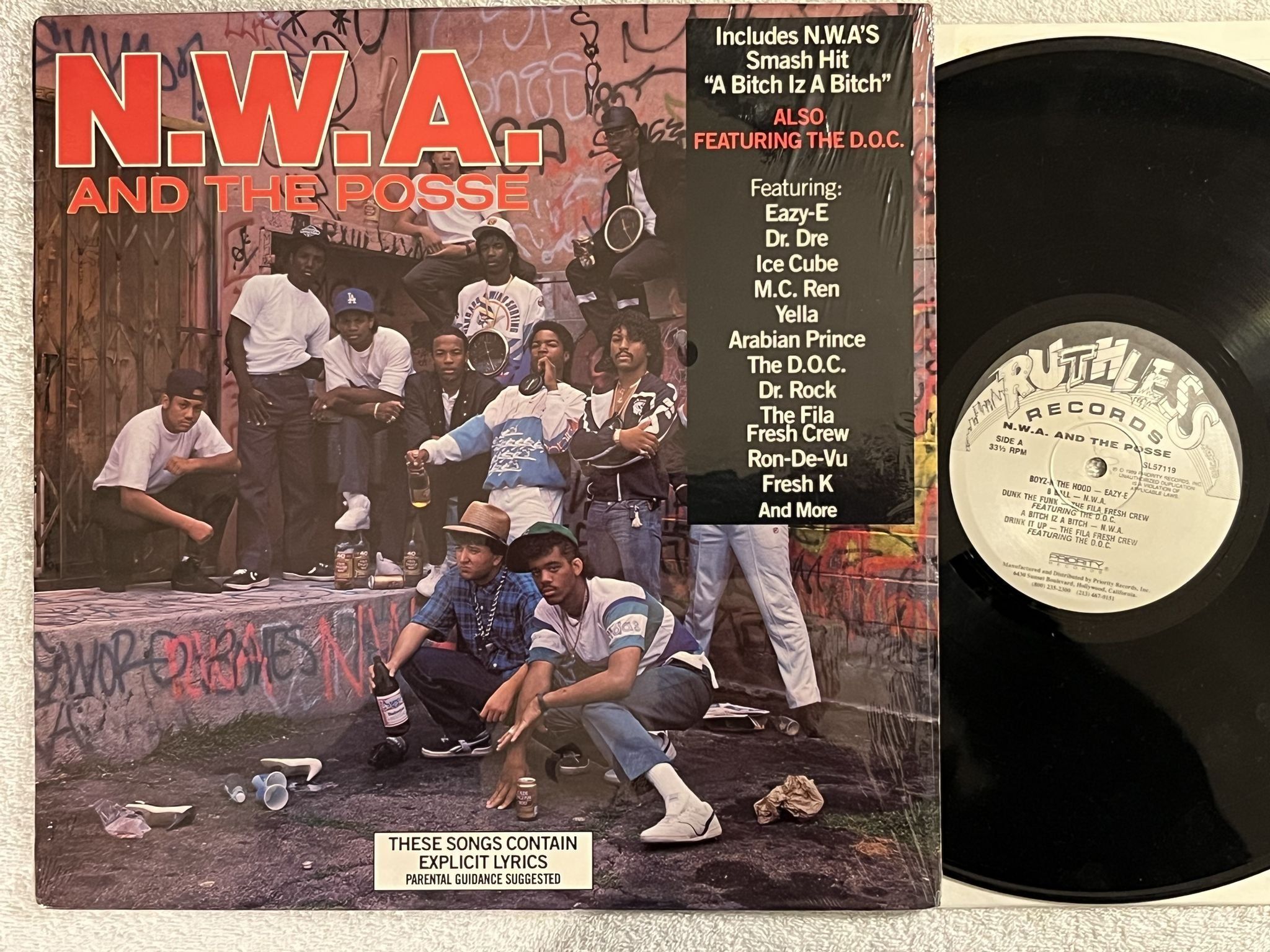 Omslagsbild för skivan NWA & THE POSSE s/t LP US RUTHLESS SL57119