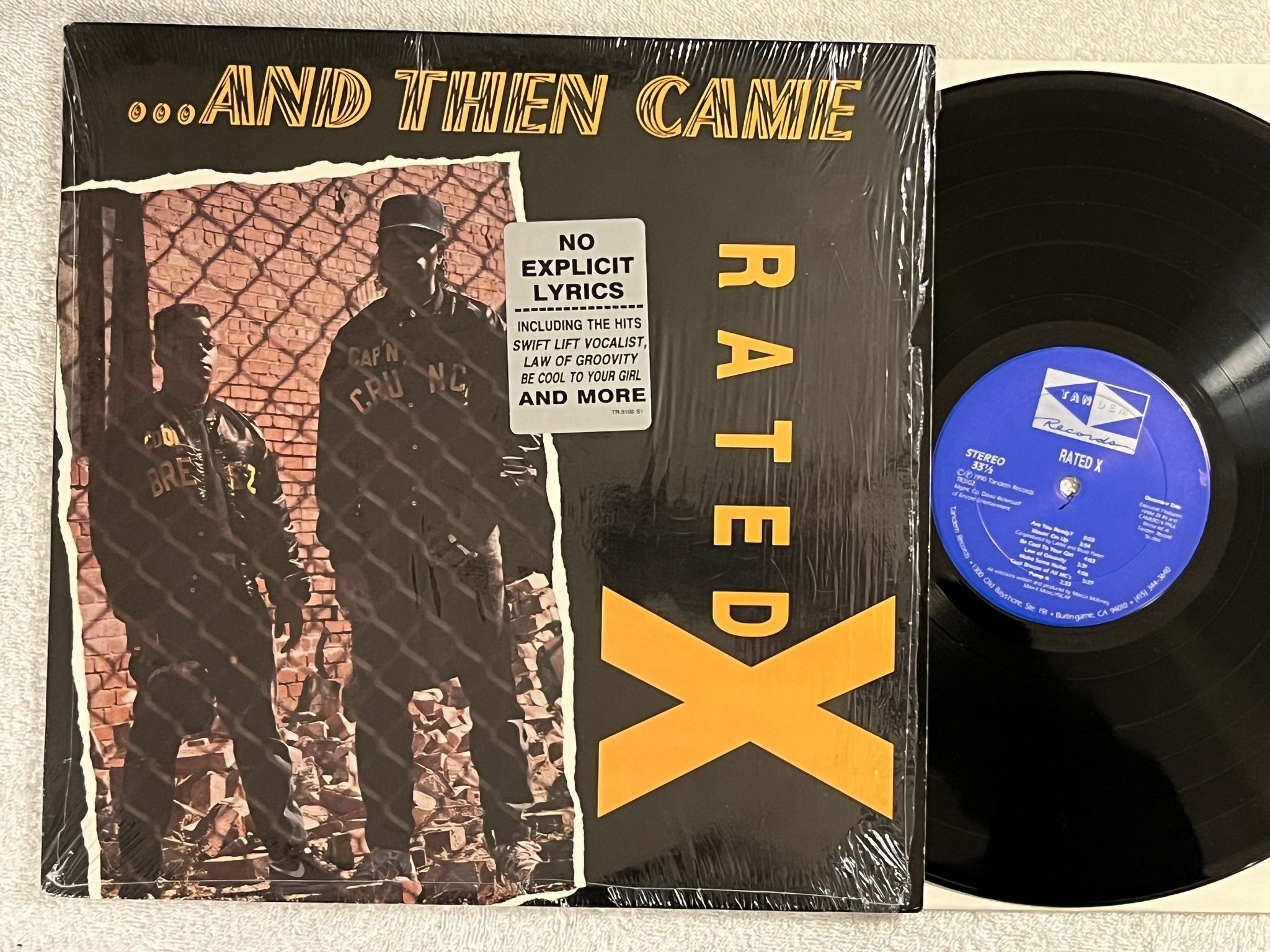 Omslagsbild för skivan RATED X ...and then came LP -90 US TANDEM TR3102