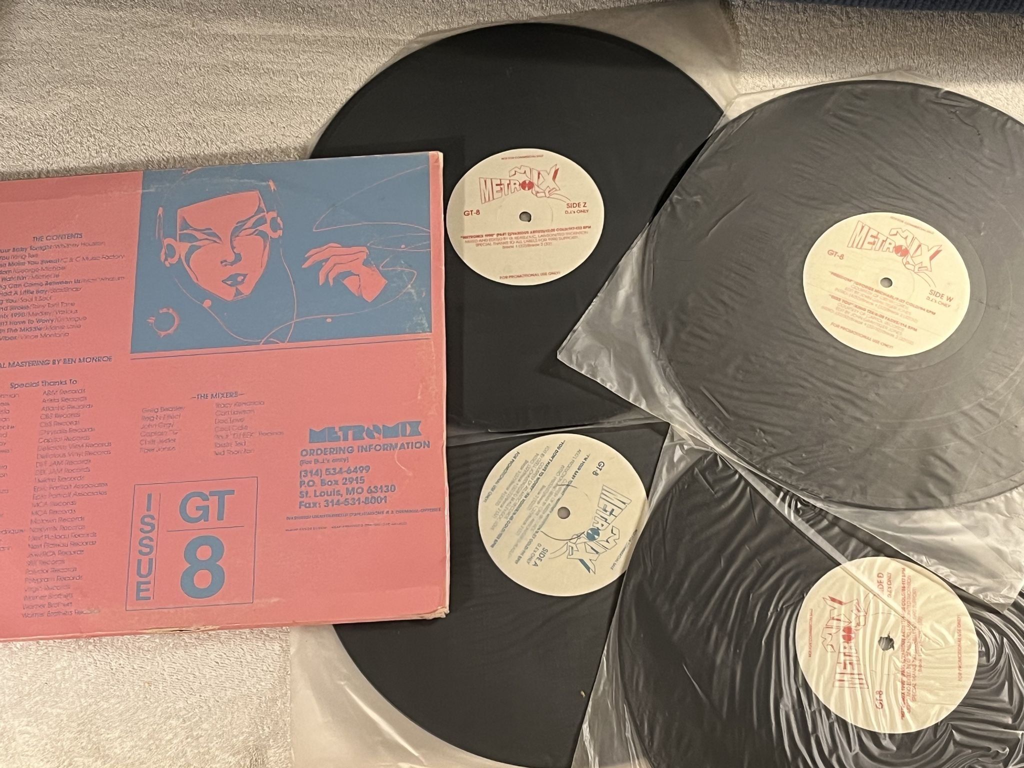 Omslagsbild för skivan V/A Metro Mix 4x12" -90 US Issue GT8