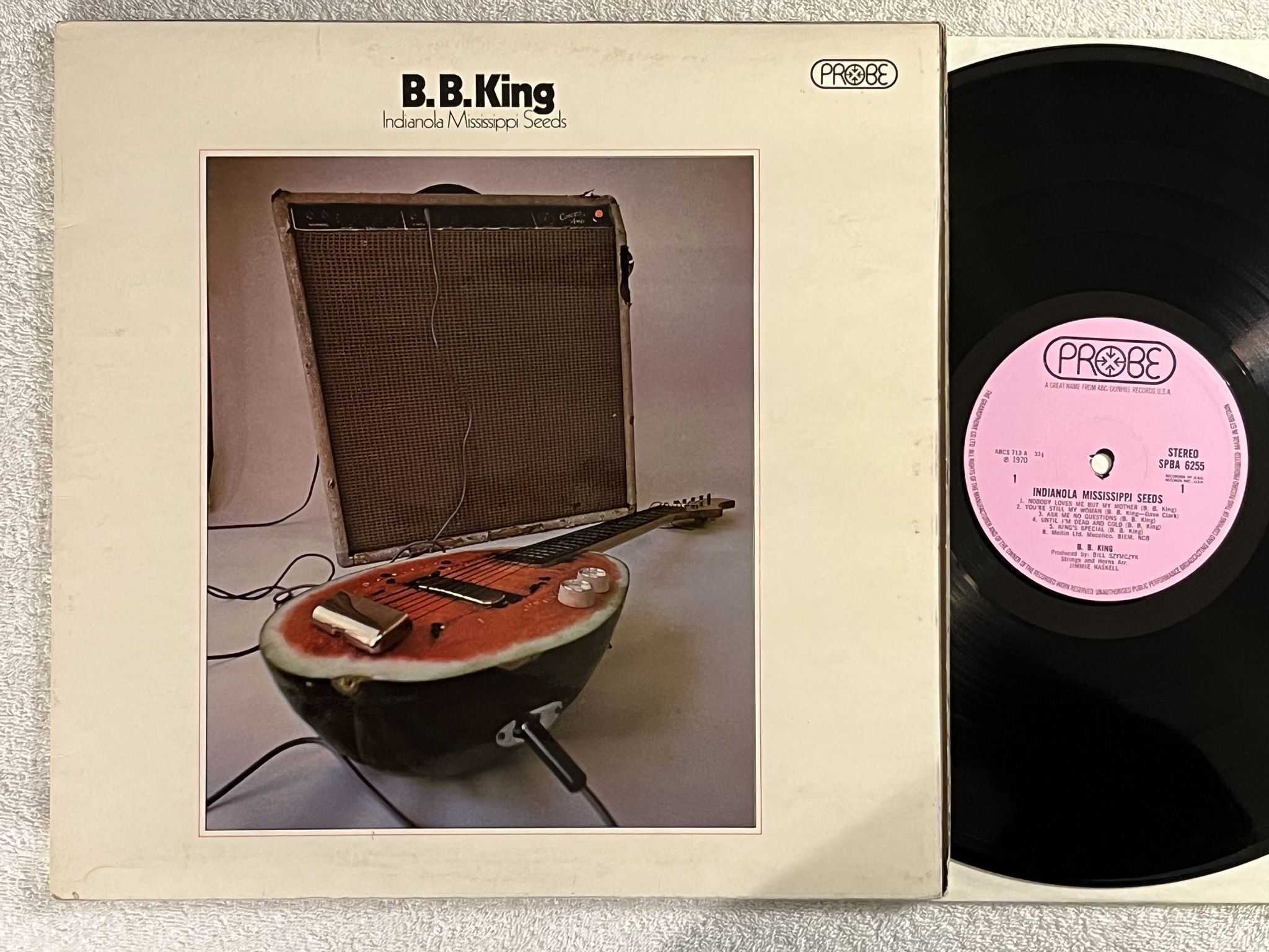 Omslagsbild för skivan BB KING Indiana Mississippi seeds LP -70 UK PROBE SPBA 6255
