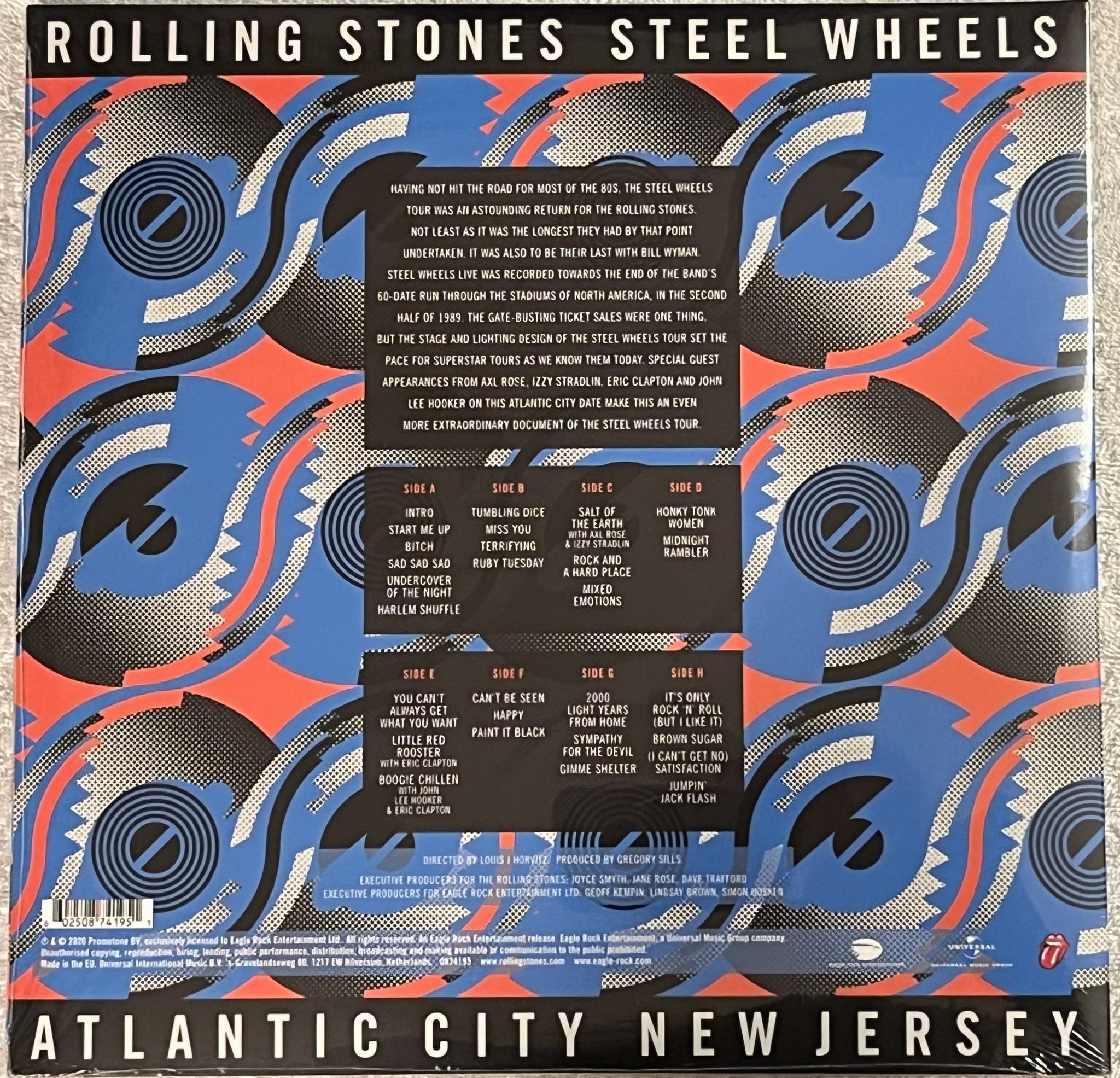 Omslagsbild för skivan THE ROLLING STONES Steel Wheels Live Atlantic City 4xLP 2020 UNIVERSAL 0874195