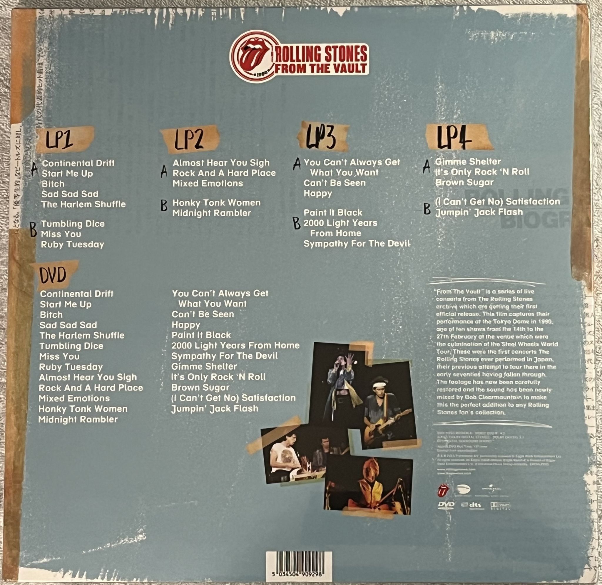 Omslagsbild för skivan THE ROLLING STONES Live At The Tokyo Dome 4xLP + DVD UNIVERSAL ERDVLP092