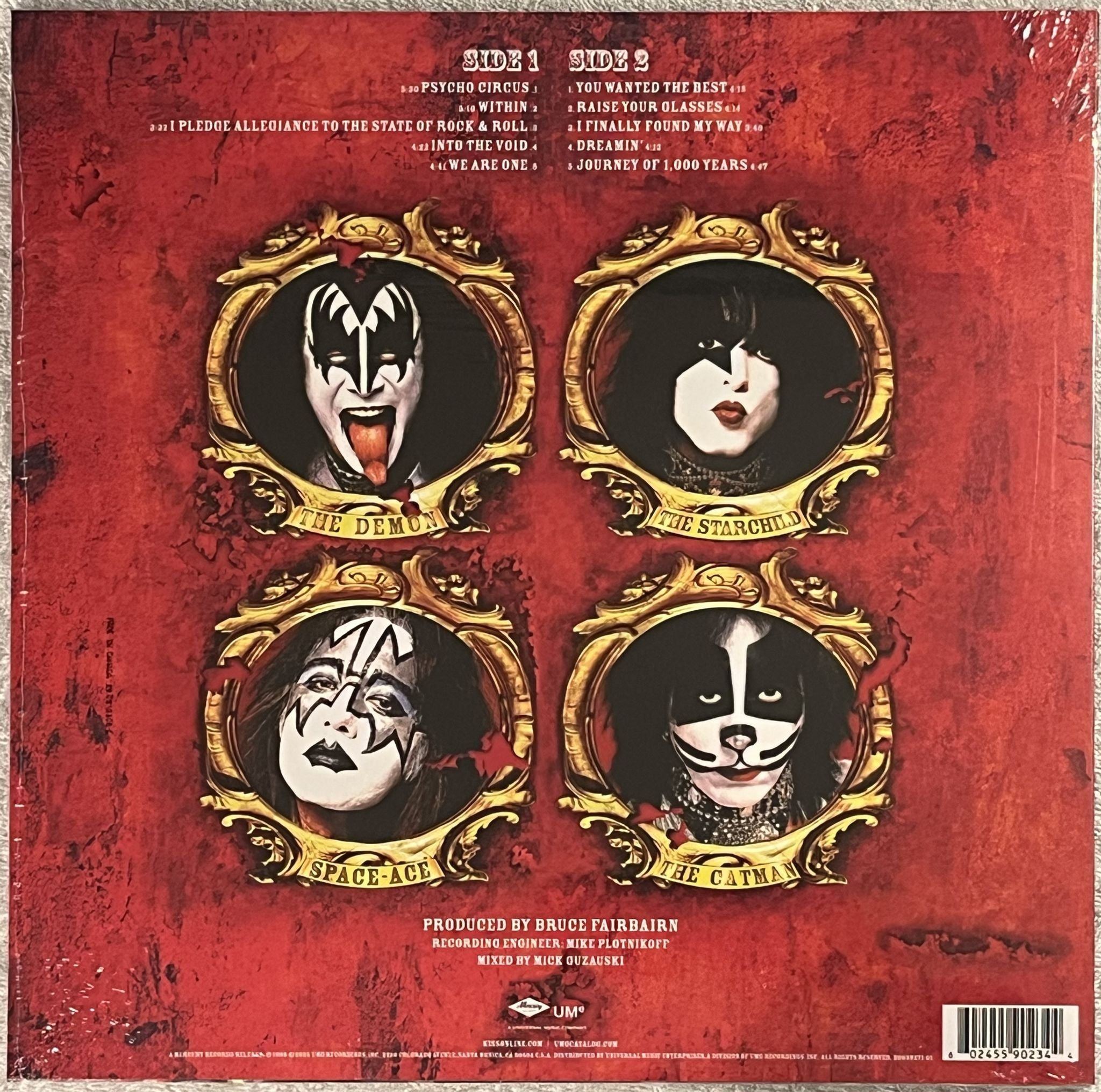 Omslagsbild för skivan KISS Psycho Circus LP 2023 mercury B0038271-01 *** Ltd 2500 copies / RARE ***