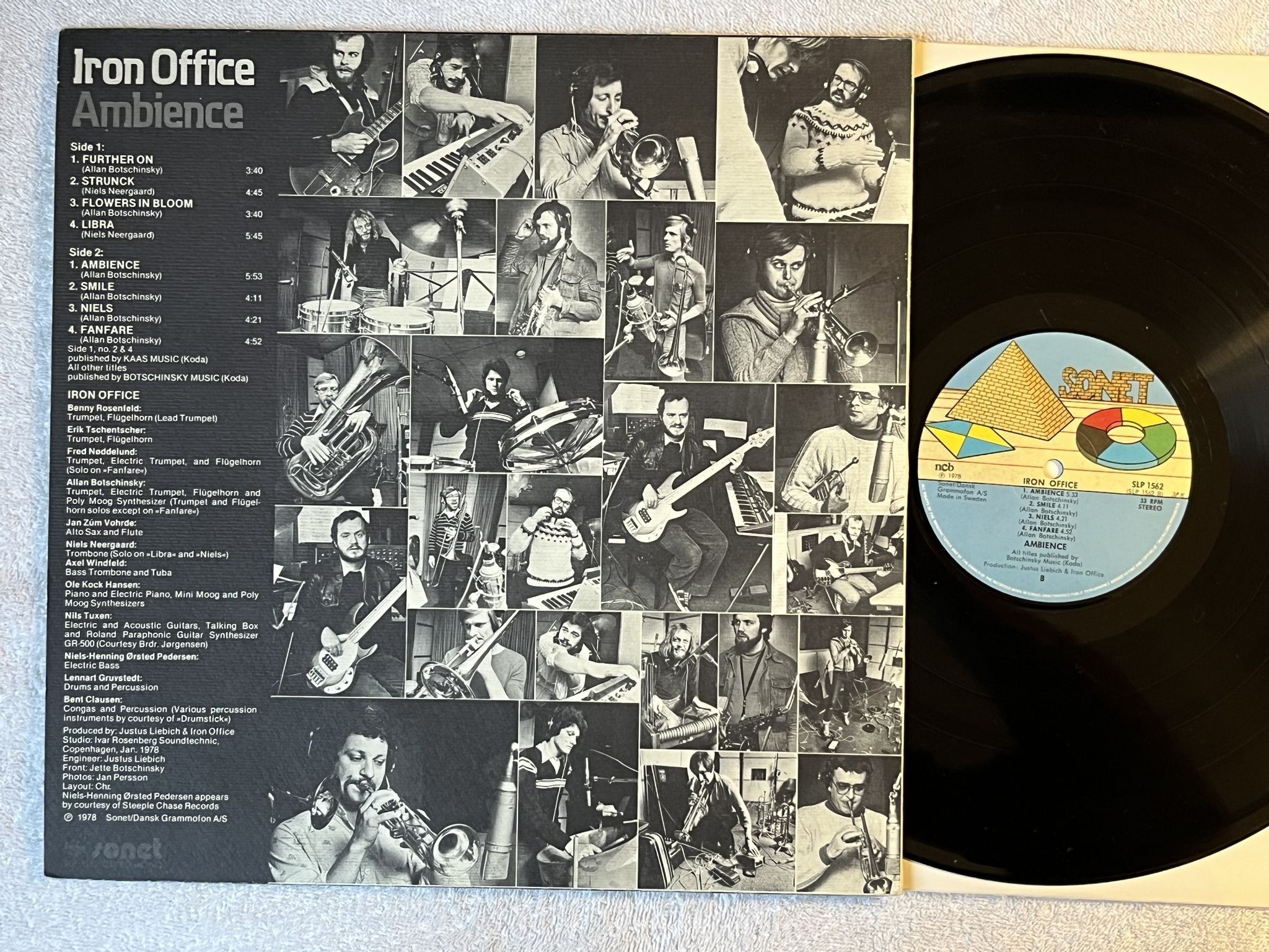 Omslagsbild för skivan IRON OFFICE ambience LP -78 SONET SLP 1562 *** JAZZ-FUNK ***
