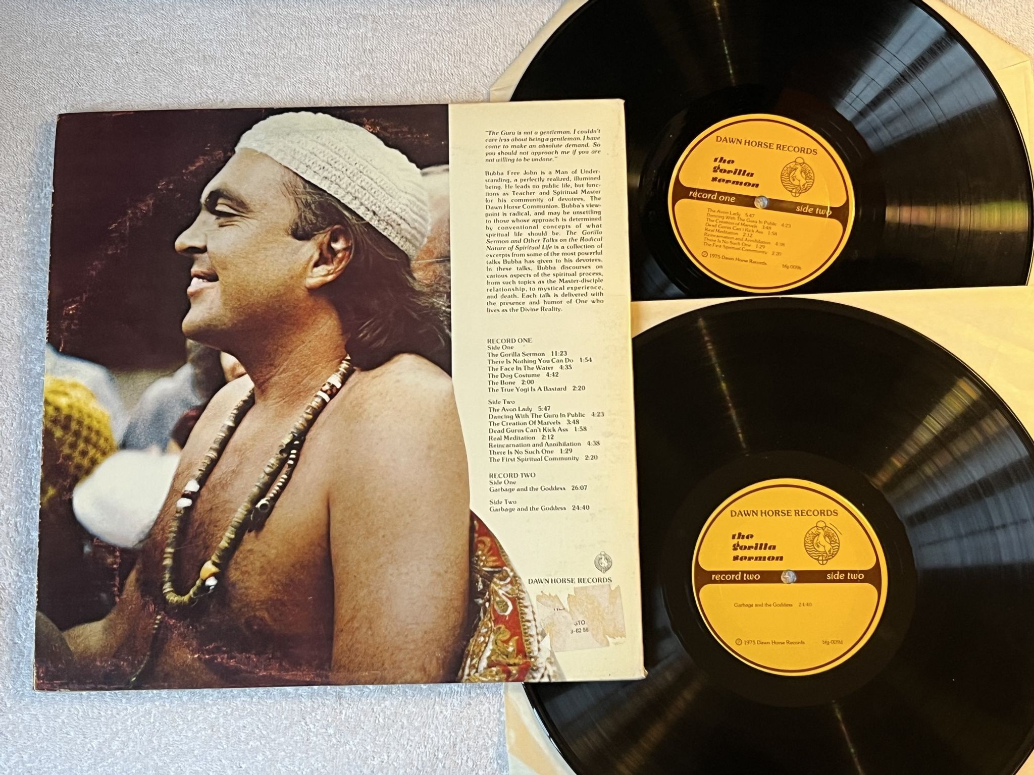 Omslagsbild för skivan BUBBA FREE JOHN The Gorilla Sermon 2xLP -75 US DAWN HORSE BFG 009