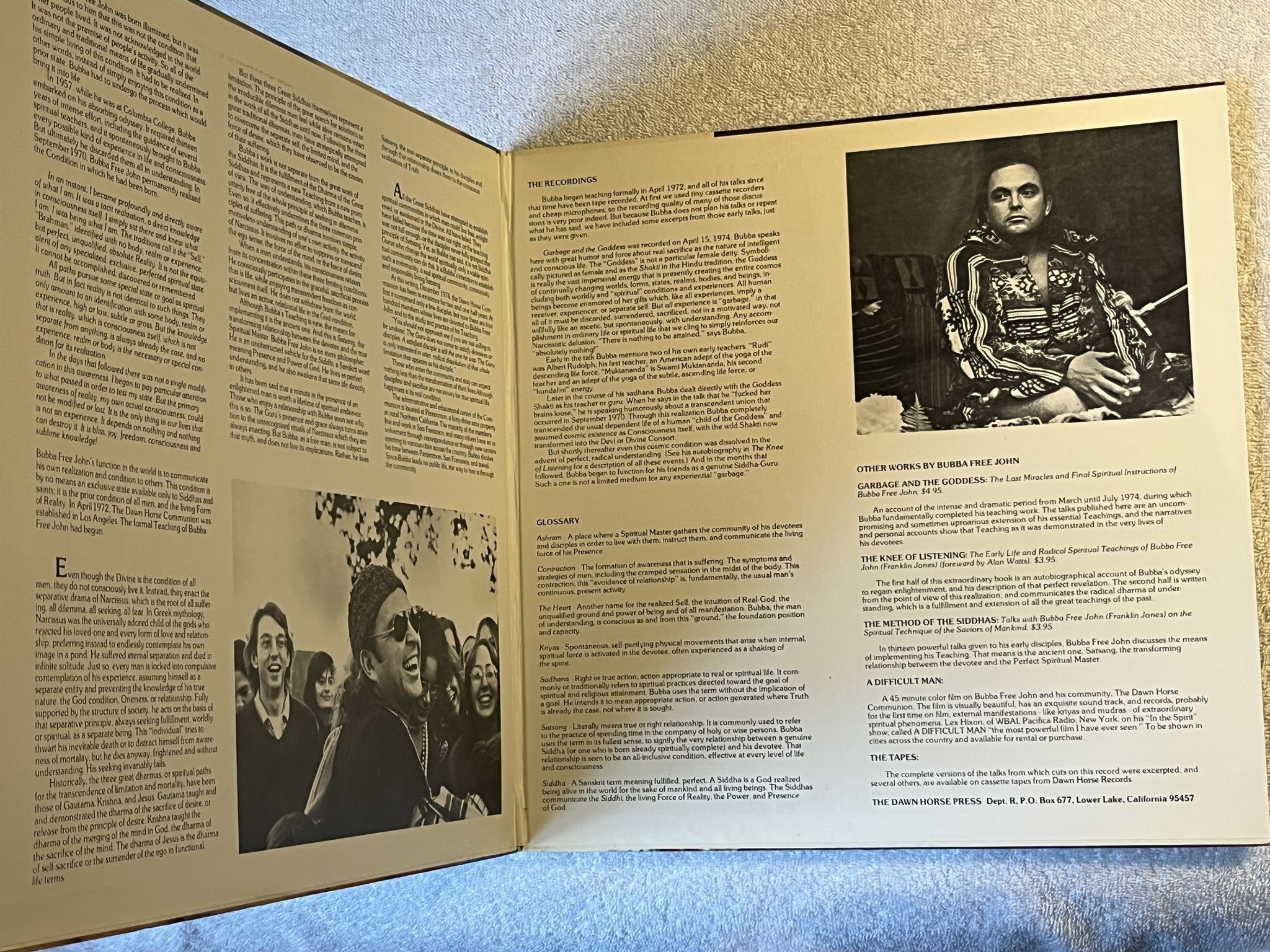 Omslagsbild för skivan BUBBA FREE JOHN The Gorilla Sermon 2xLP -75 US DAWN HORSE BFG 009