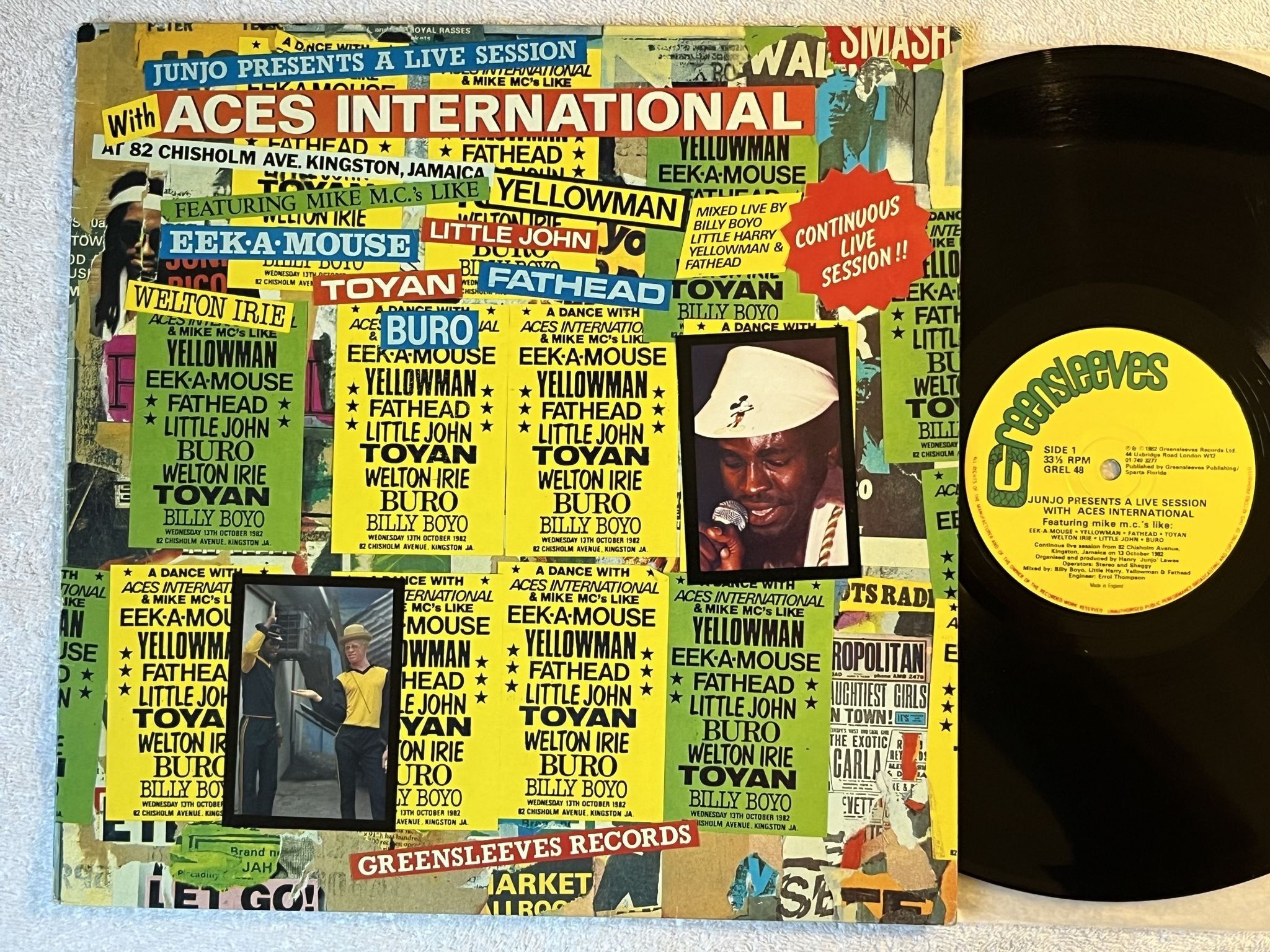 Omslagsbild för skivan V/A A Live Session With Aces International LP -82 UK greensleeves GREL 48