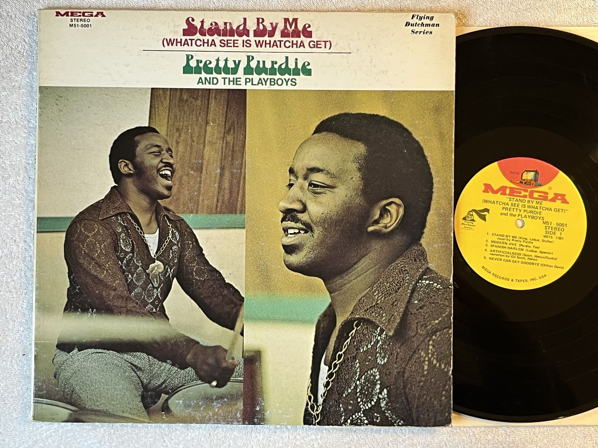 Omslagsbild för skivan PRETTY PURDIE & THE PLAYBOYS Stand By Me LP -71 US MEGA M51-5001 ** jazz-funk **