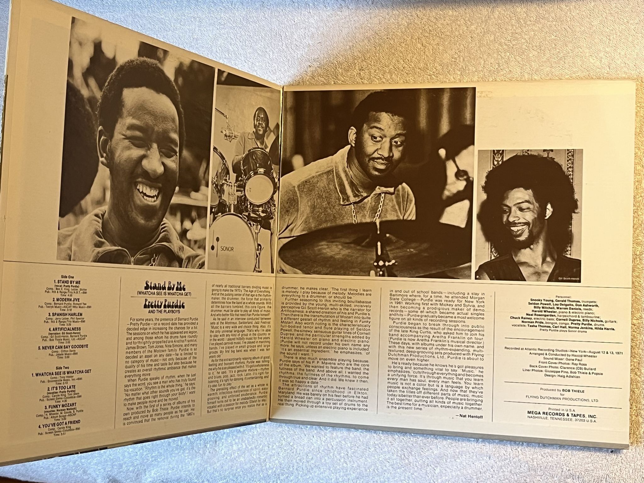 Omslagsbild för skivan PRETTY PURDIE & THE PLAYBOYS Stand By Me LP -71 US MEGA M51-5001 ** jazz-funk **