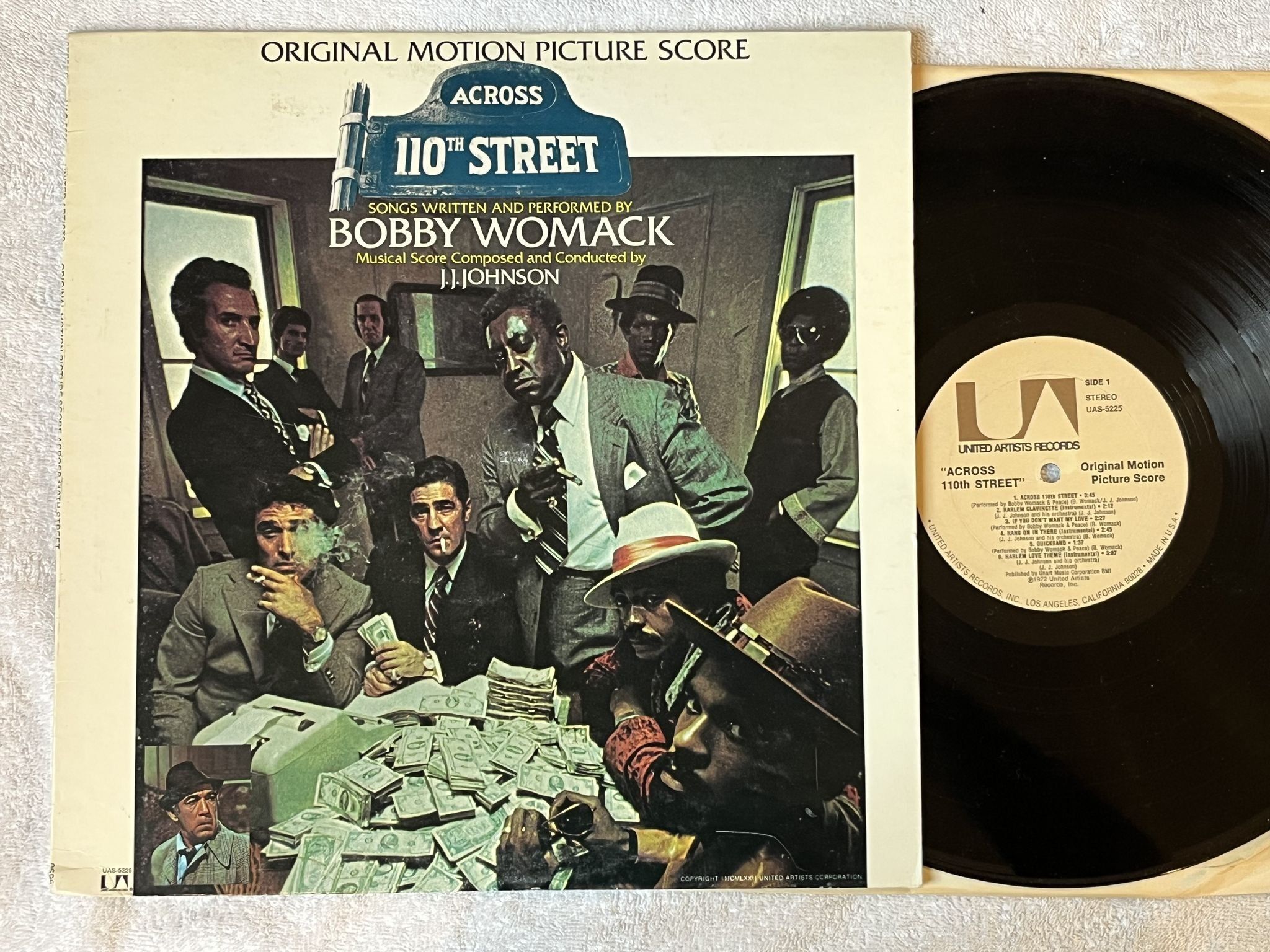 Omslagsbild för skivan BOBBY WOMACK across 110th street LP -72 US UNITED ARTISTS UAS-5225 ** Classic **