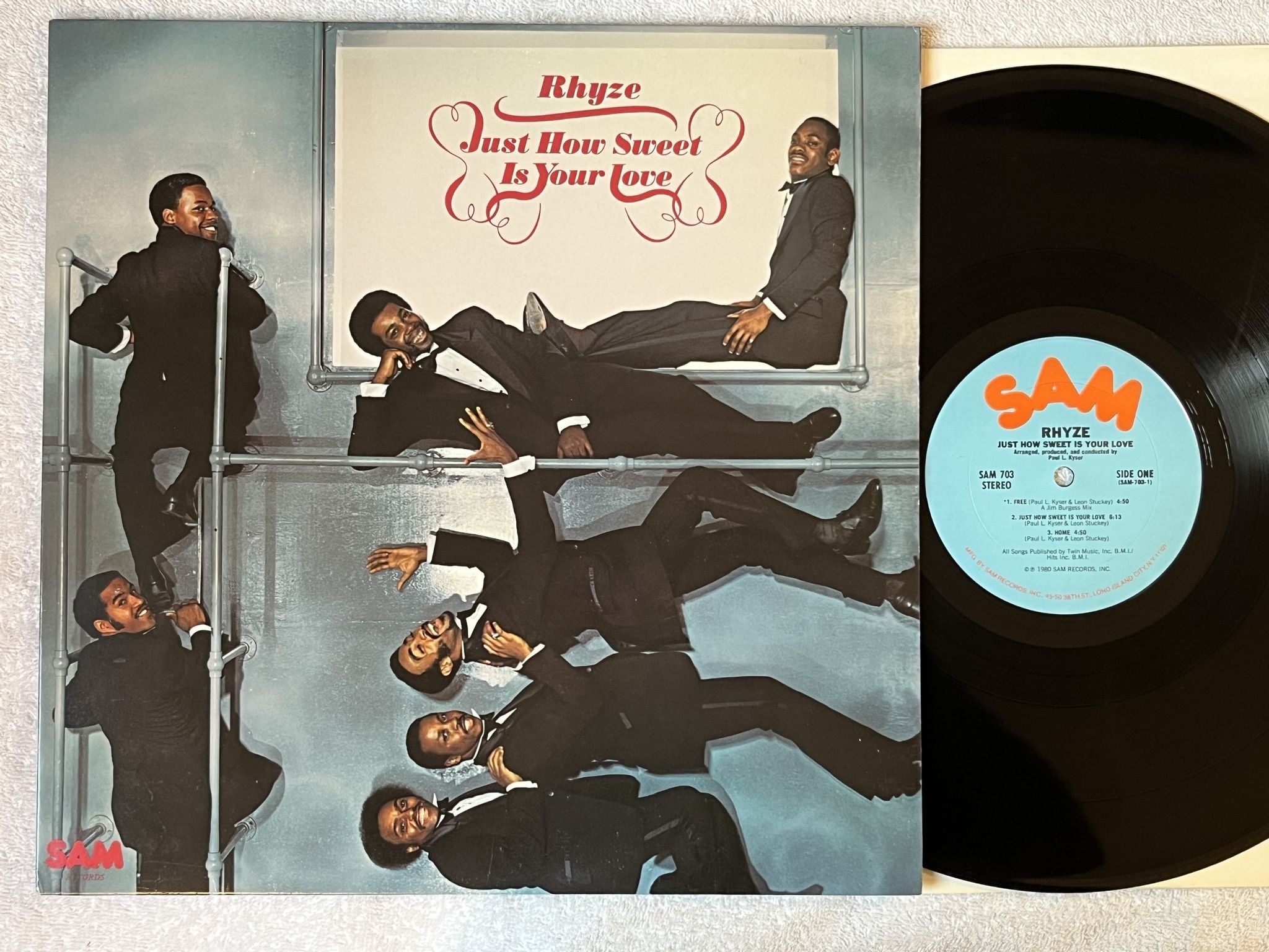 Omslagsbild för skivan RHYZE Just How Sweet Is Your Love LP -80 US SAM 703 *** disco / soul ***