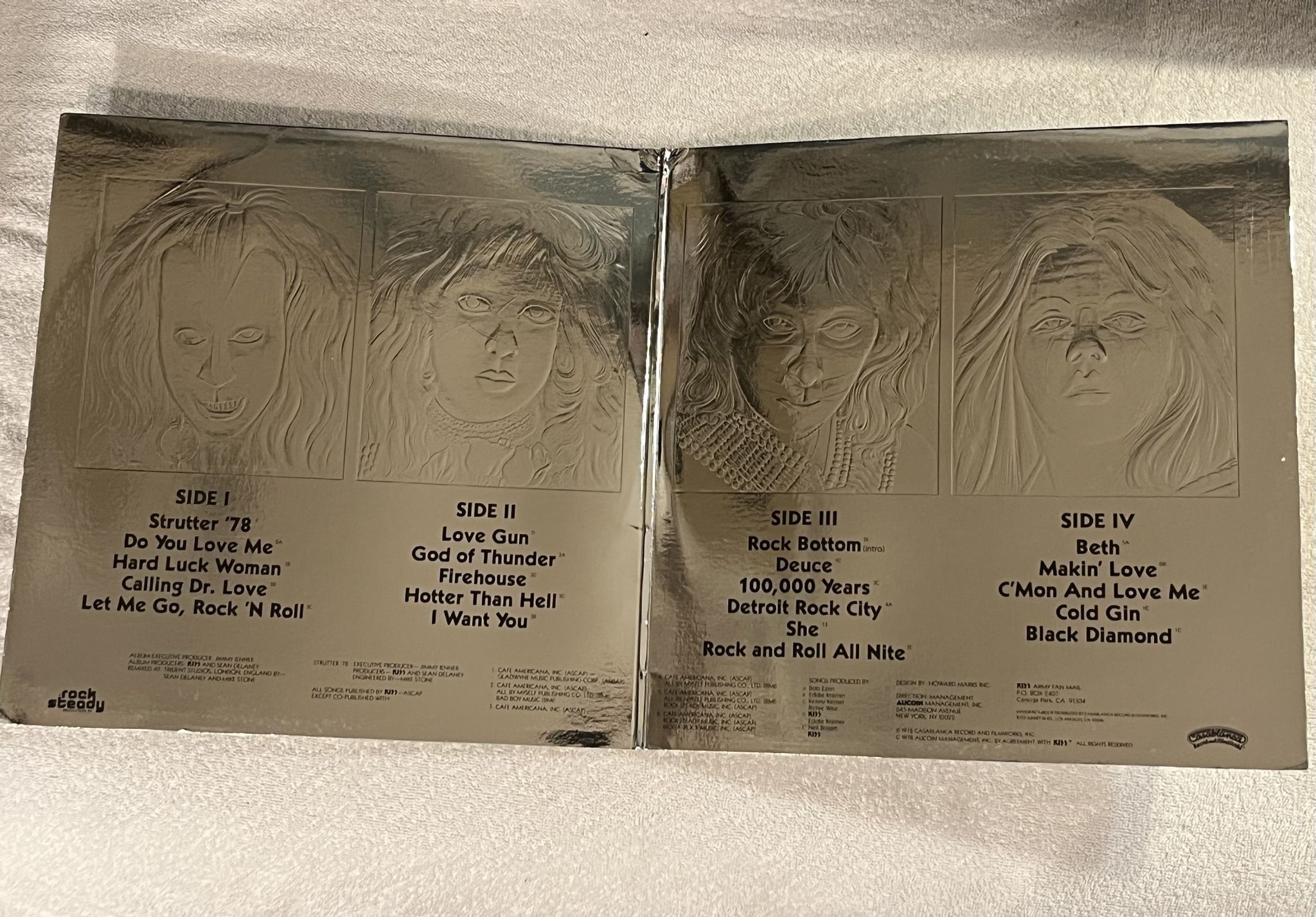 Omslagsbild för skivan KISS double platinum 2xLP -78 Swe CASABLANCA NBLP 7100-2-12.98