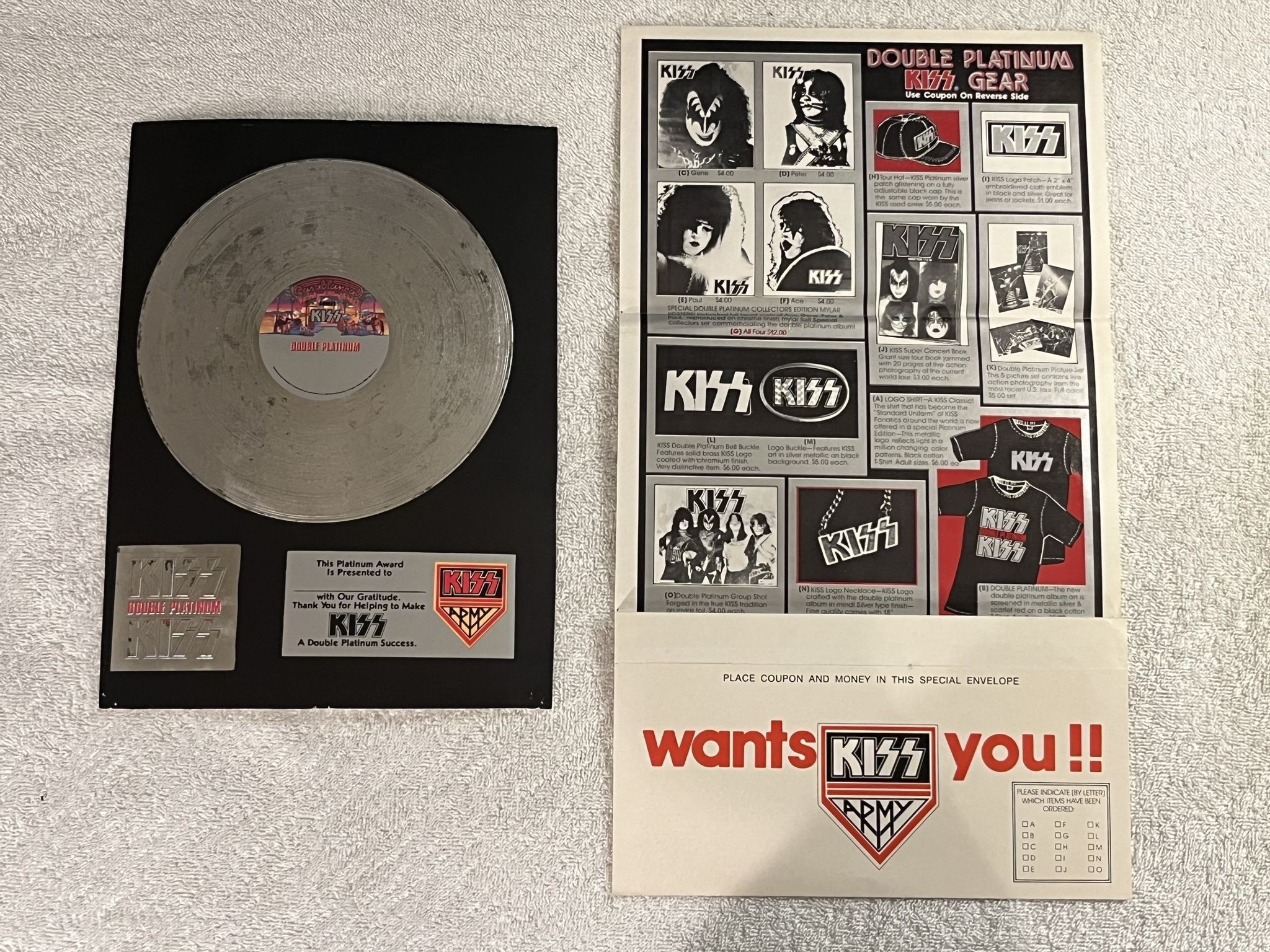 Omslagsbild för skivan KISS double platinum 2xLP -78 Swe CASABLANCA NBLP 7100-2-12.98
