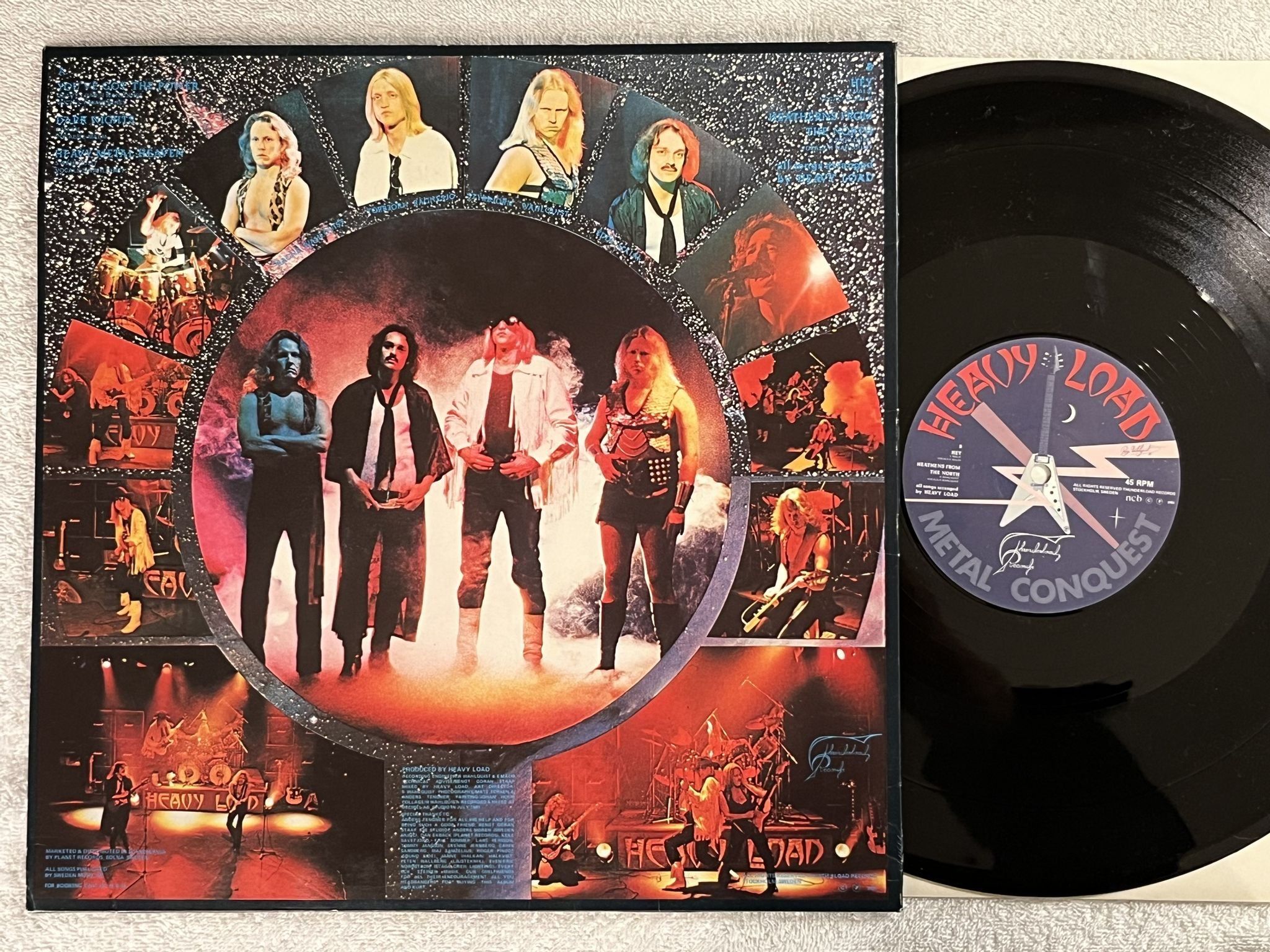 Omslagsbild för skivan HEAVY LOAD metal conquest 12"ep -81 THUNDERLOAD TMP 811 ** POSTER **