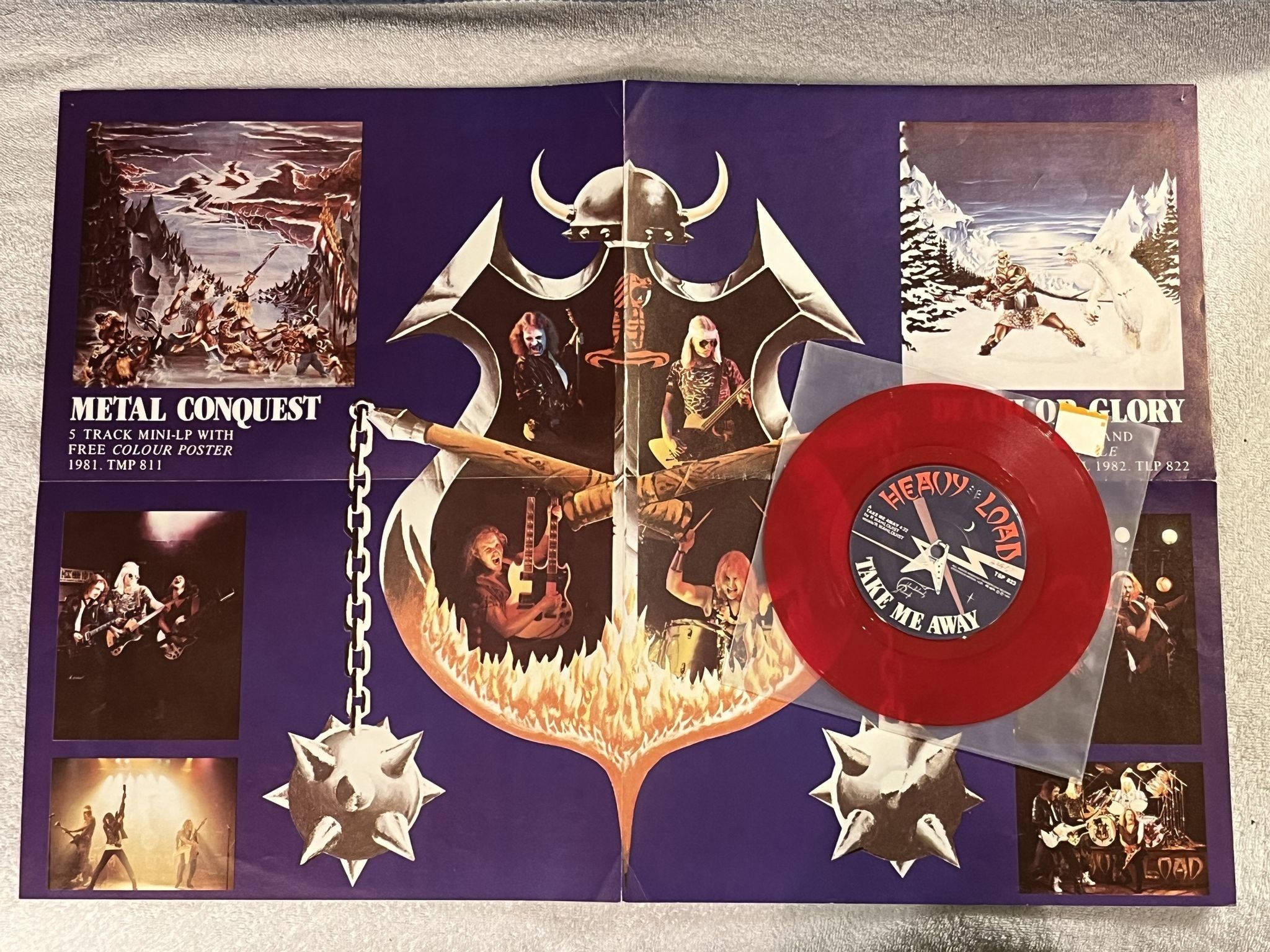 Omslagsbild för skivan HEAVY LOAD Death Or Glory LP + 7"single -82 THUNDERLOAD TLP 822 ** POSTER **