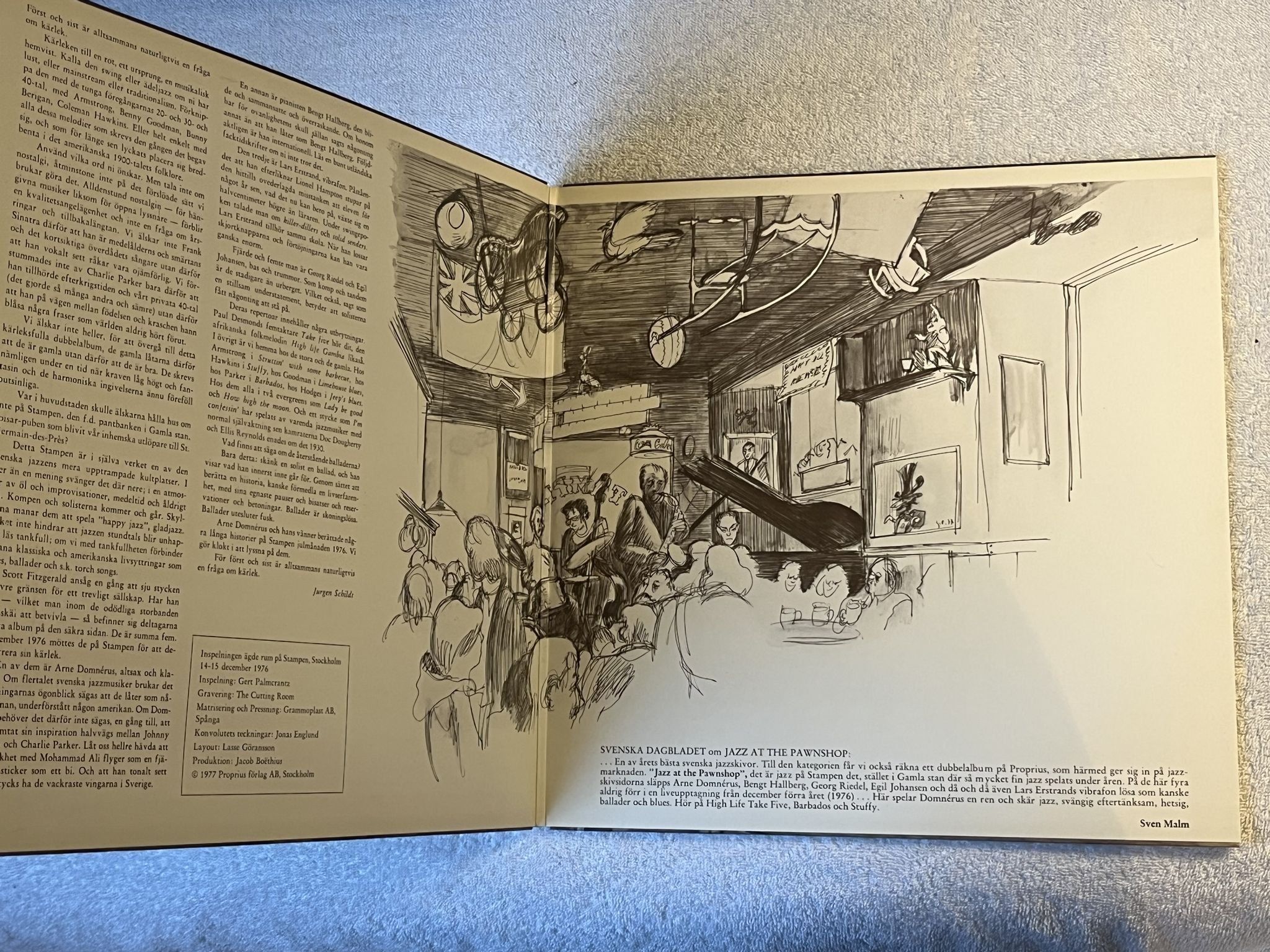 Omslagsbild för skivan ARNE DOMNERUS JAZZ AT THE PAWNSHOP 2xLP -77 Swe PROPRIS PROP 7778-79 AUDIOPHILE