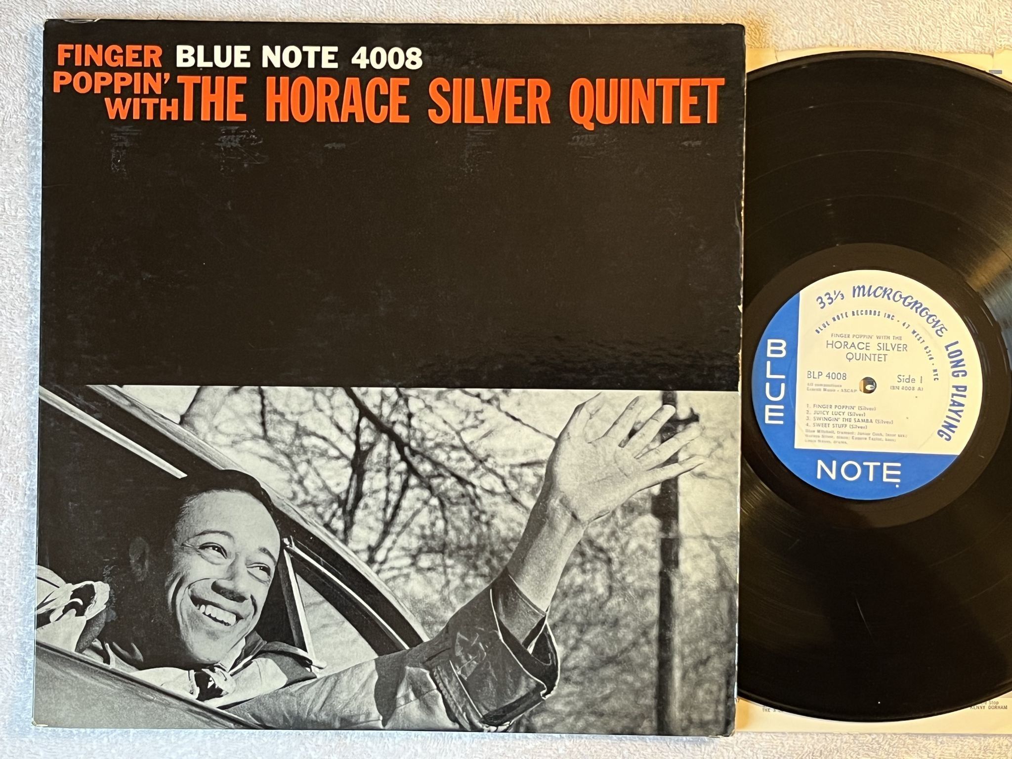 Omslagsbild för skivan HORACE SILVER QUINTET finger poppin with the LP 2nd US BLUE NOTE BLP 4008