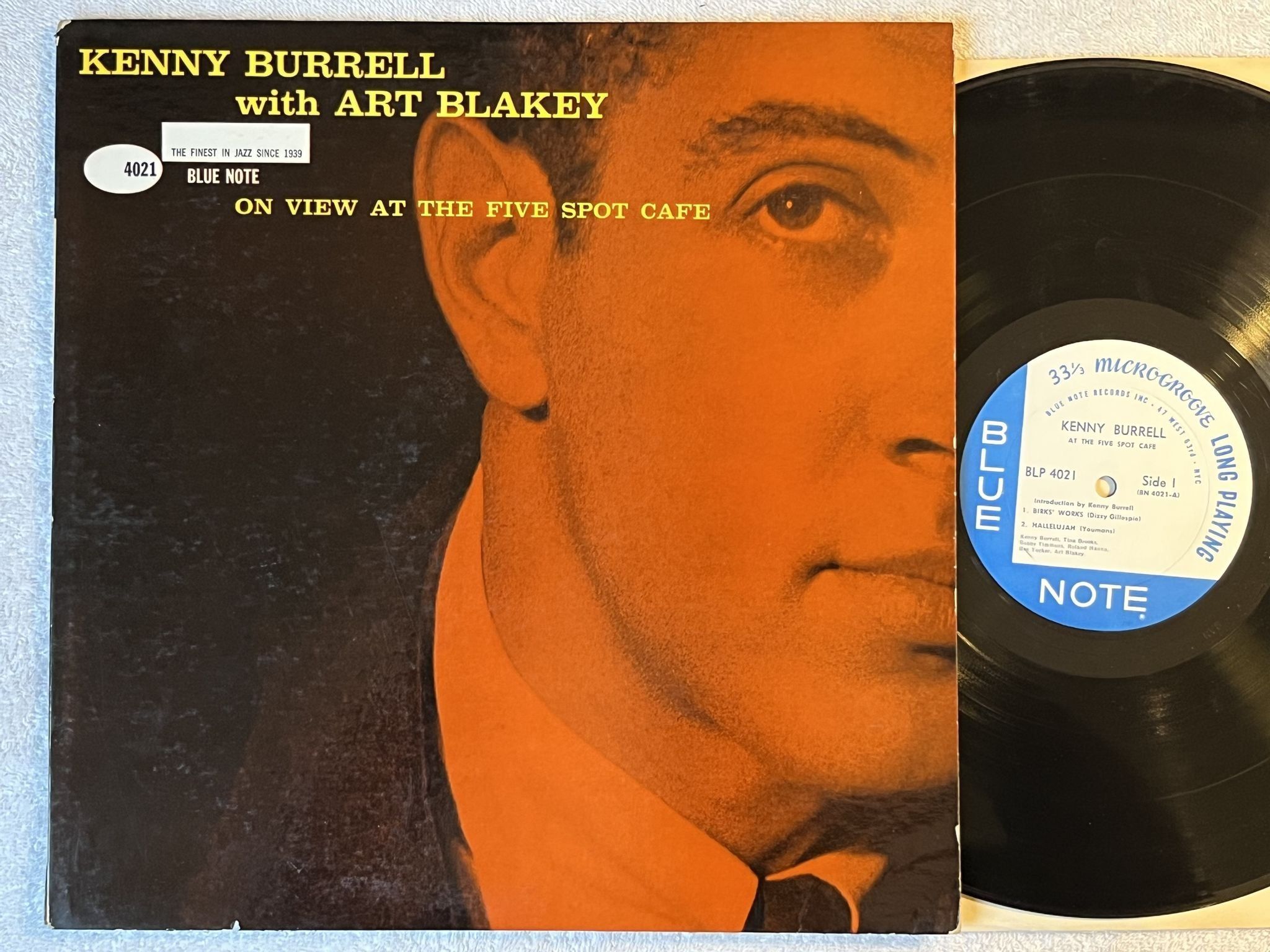 Omslagsbild för skivan KENNY BURRELL On View At The Five Spot Cafe LP -60 US BLUE NOTE BLP 4021