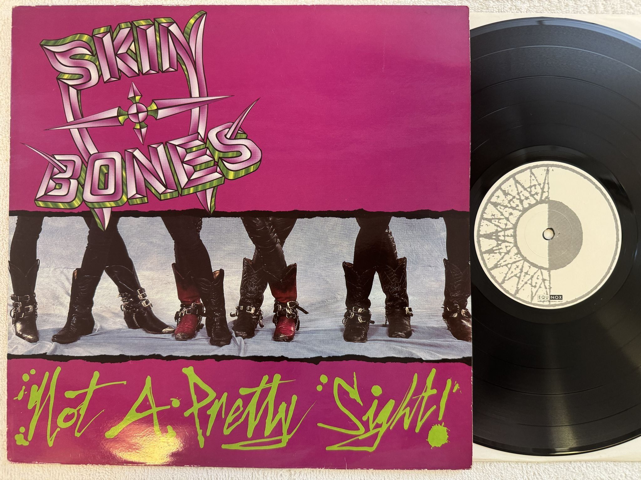 Omslagsbild för skivan SKIN AND BONES not a pretty sight LP -90 UK EQUINOX EQN LP 2