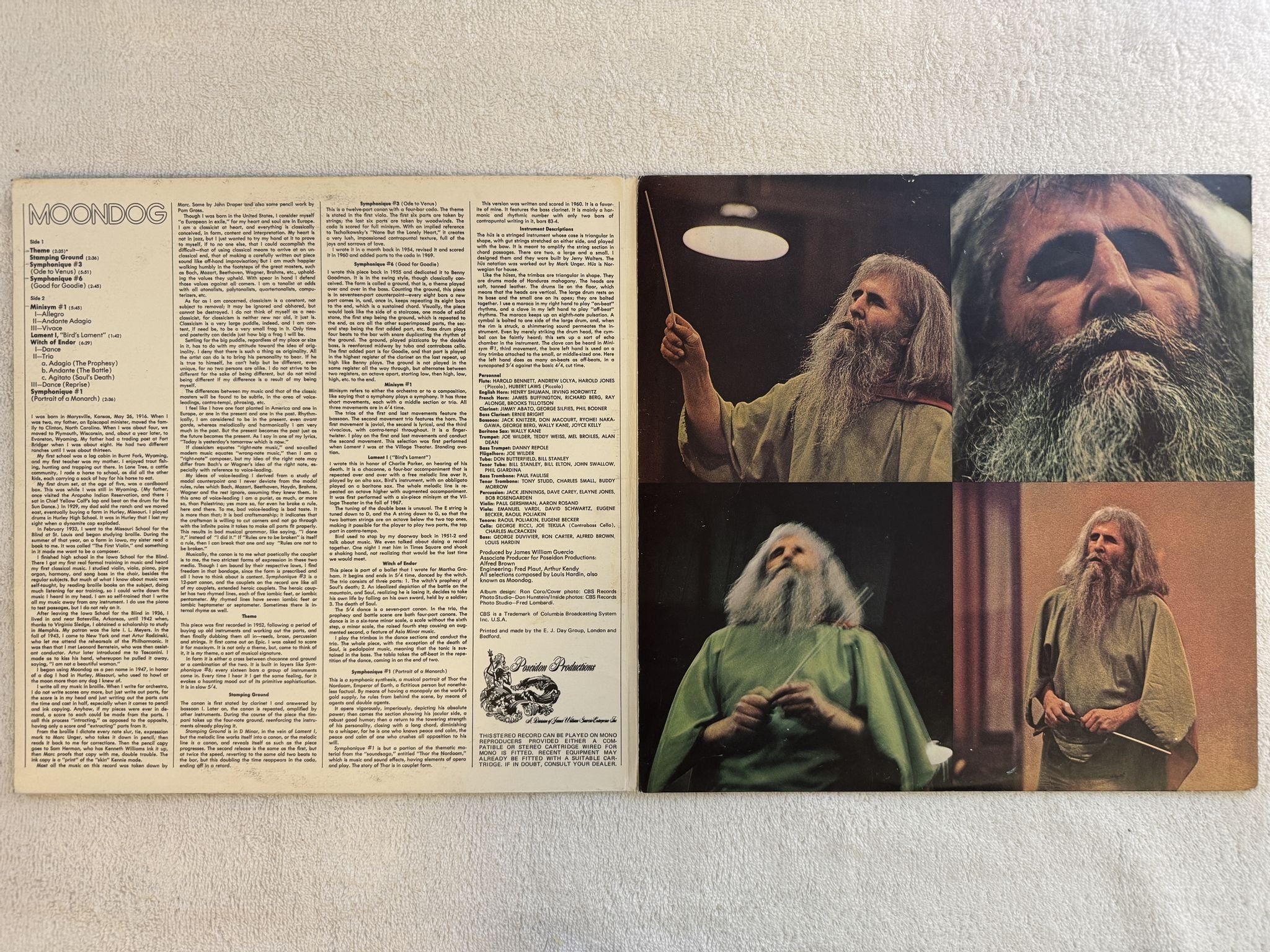 Omslagsbild för skivan MOONDOG s/t LP -69 UK CBS S 63906 *** AVANT-GARDE JAZZ ***