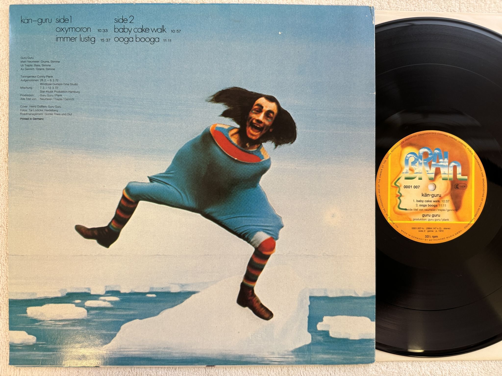 Omslagsbild för skivan GURU GURU kanguru LP -78 Ger BRAIN 1007 *** KRAUT ***