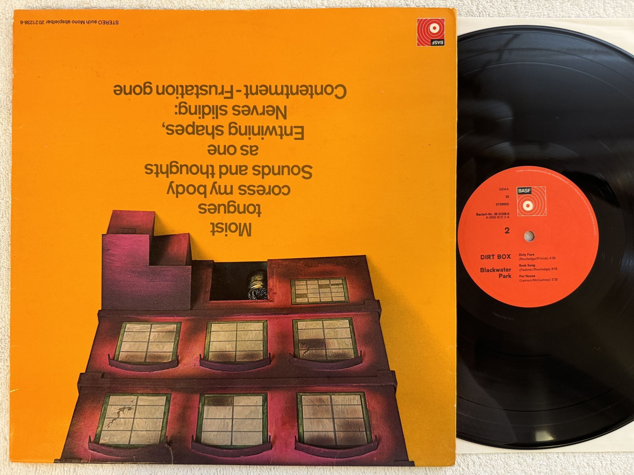 Omslagsbild för skivan BLACKWATER PARK Dirt Box LP -72 Ger BASF 2021238-6 *** SUPERB ALBUM ***