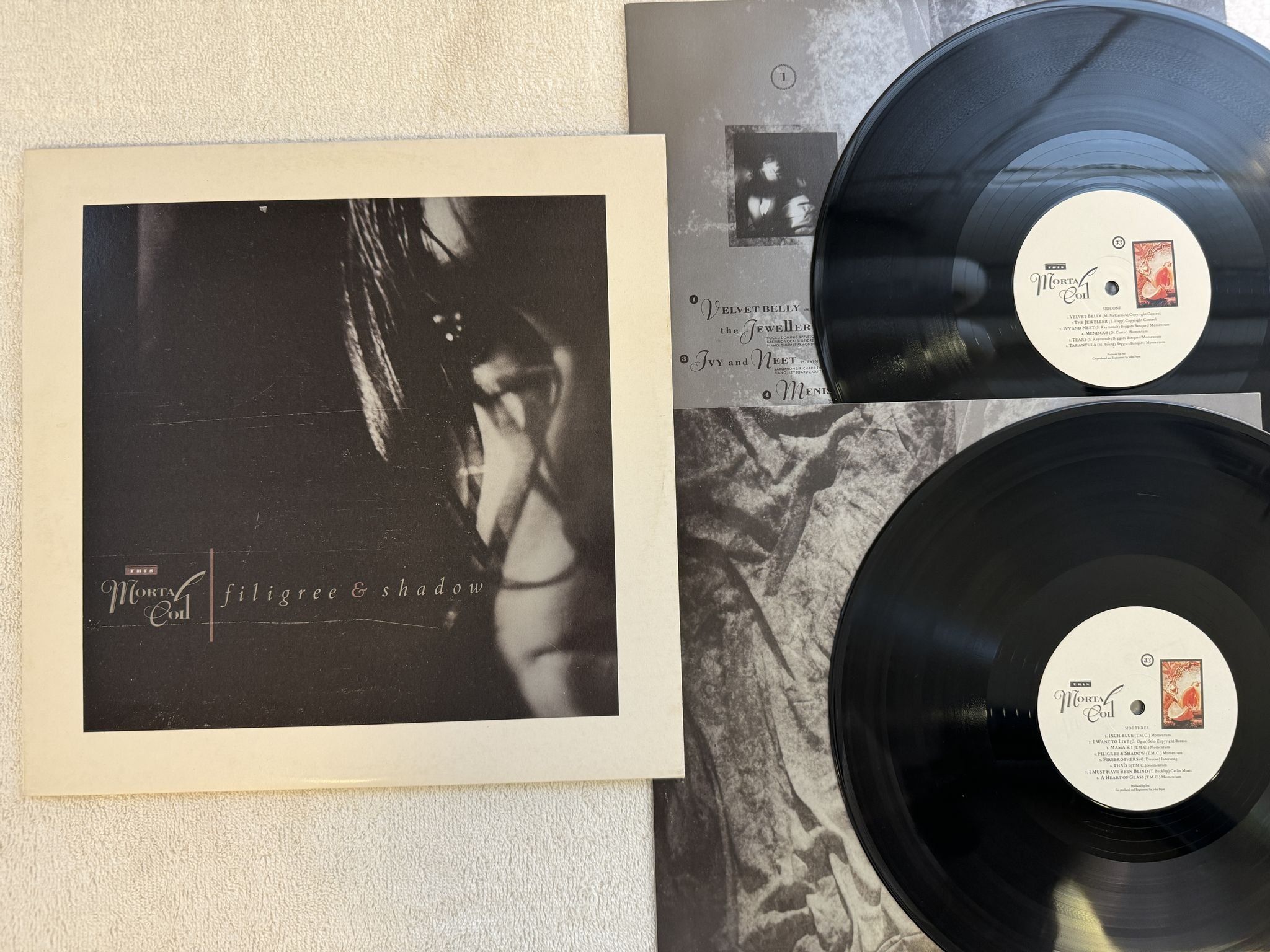 Omslagsbild för skivan THIS MORTAL COIL Filigree & Shadow 2xLP -86 4AD DAD 609