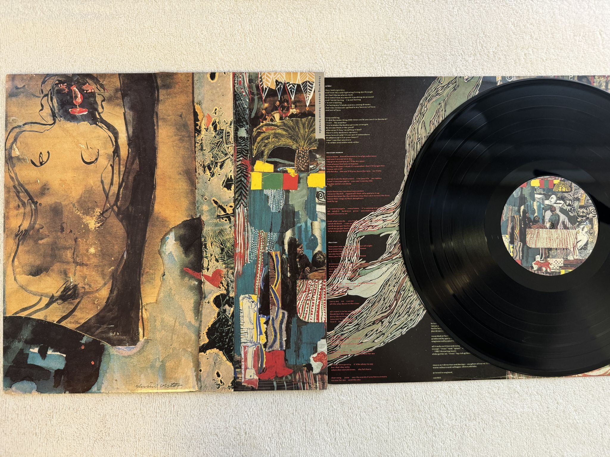 Omslagsbild för skivan THROWING MUSES House Tornado LP -88 UK 4AD cad 802