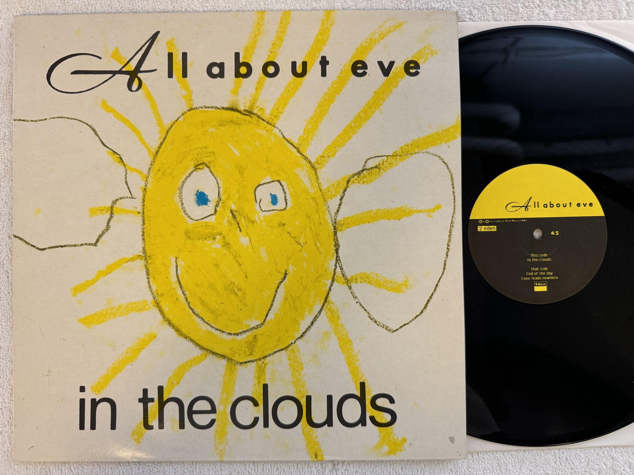 Omslagsbild för skivan ALL ABOUT EVE in the clouds 12" -86 UK EDEN 2 EDEN *** Goth Rock ***