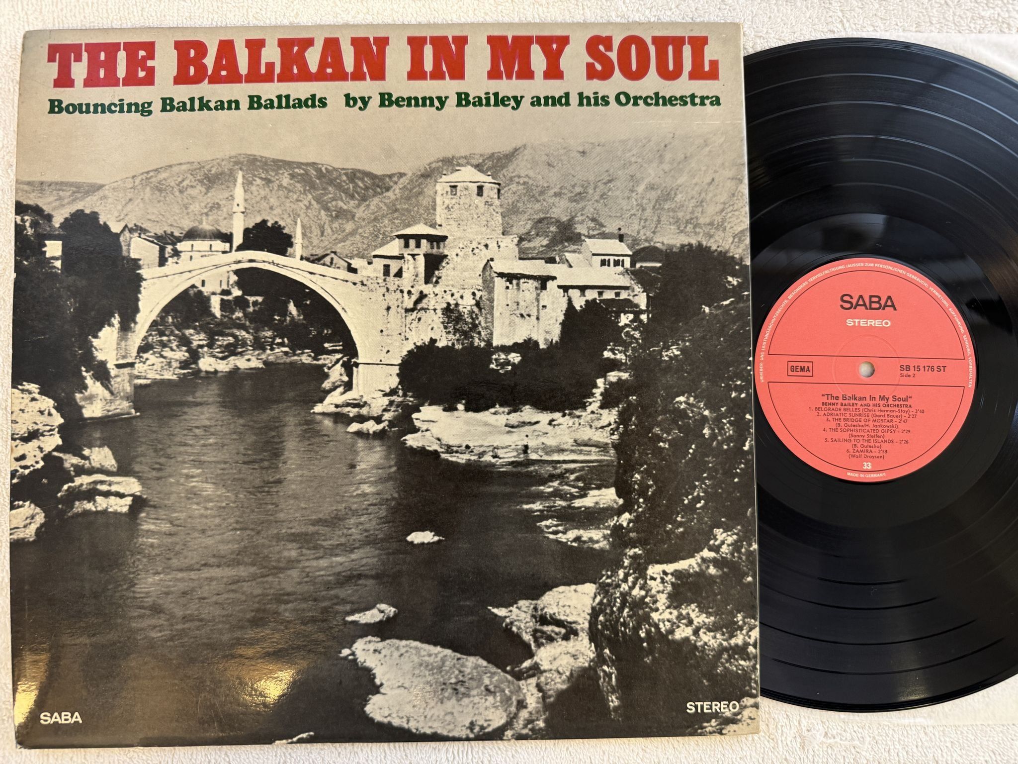 Omslagsbild för skivan BENNY BAILEY the Balkan in my soul LP -68 Ger SABA SB 15176 ST
