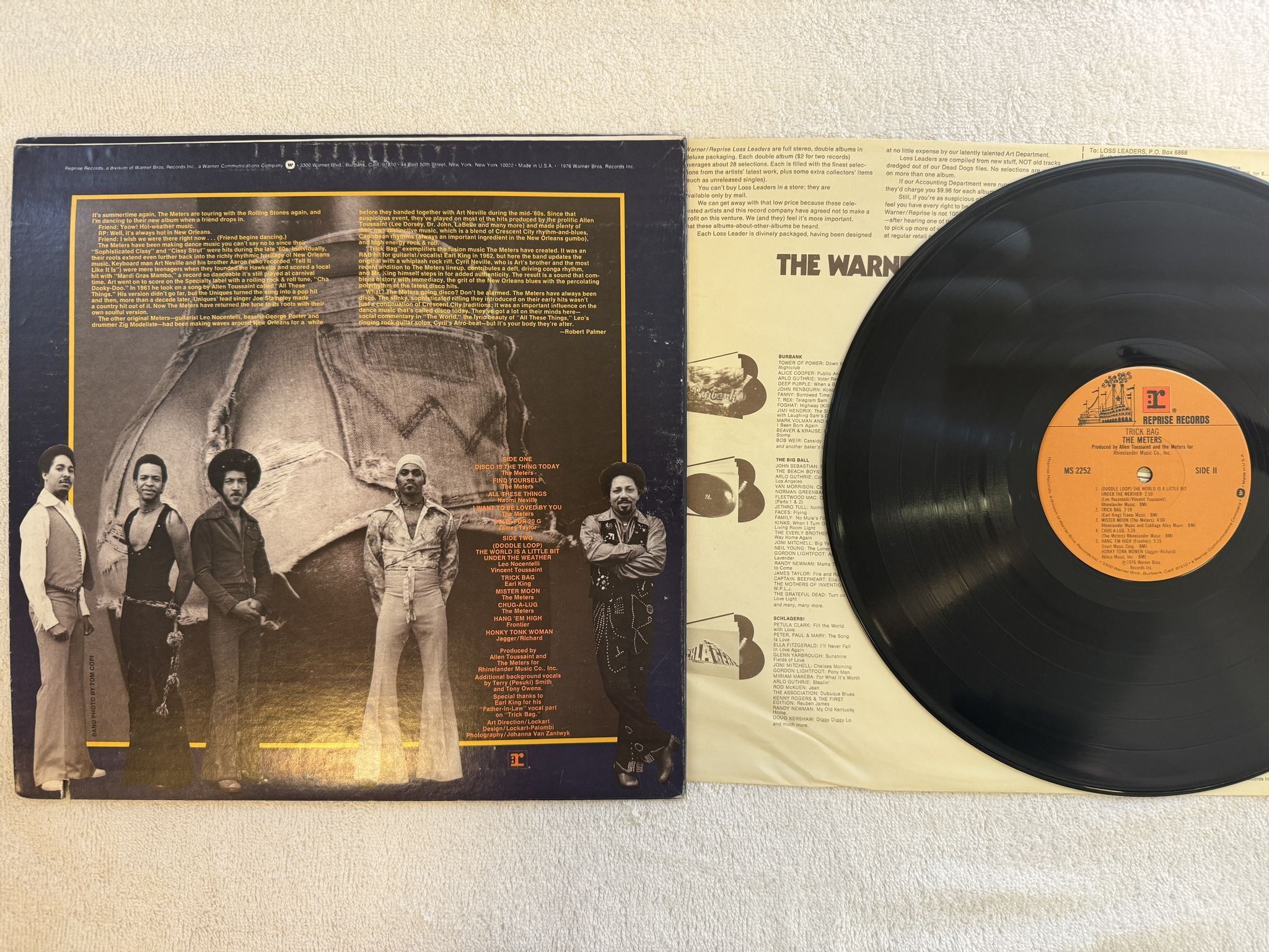 Omslagsbild för skivan THE METERS trick bag LP -76 US REPRISE MS 2252