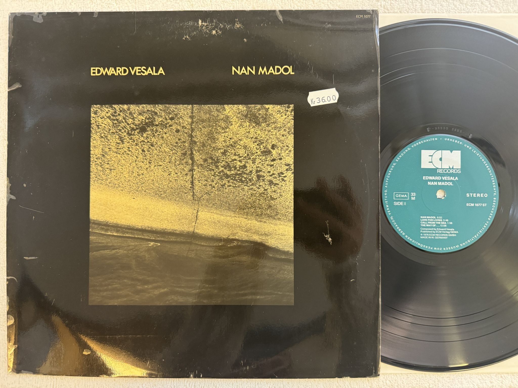 Omslagsbild för skivan EDWARD VESALA nan madol LP -76 Ger ECM 1077 ST