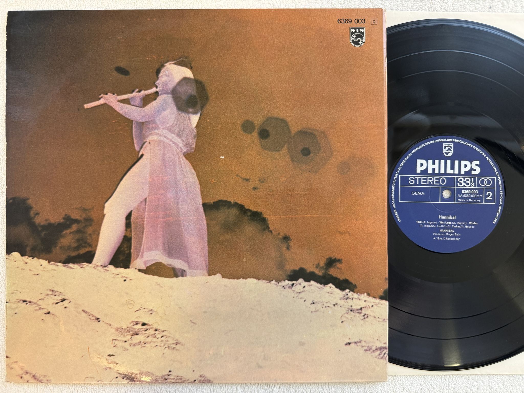 Omslagsbild för skivan HANNIBAL s/t LP -70 Ger PHILIPS 6369 003 *** RARE PROG / BLUES ***