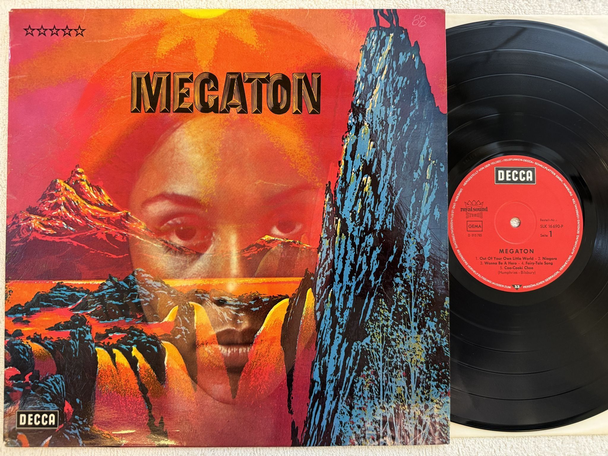 Omslagsbild för skivan MEGATON s/t LP Ger DECCA SLK 16690-P *** RARE HARD PSYCH ***