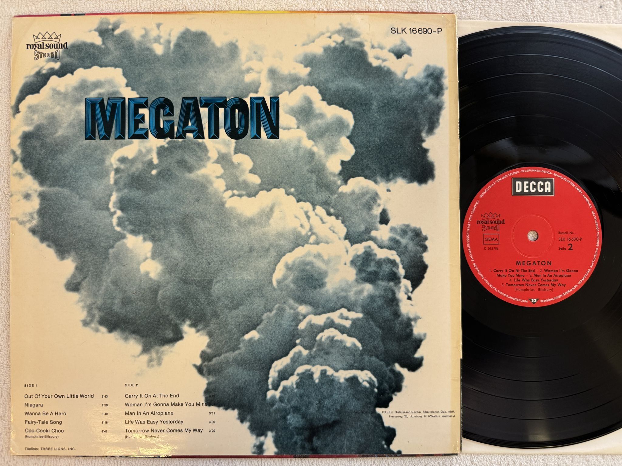Omslagsbild för skivan MEGATON s/t LP Ger DECCA SLK 16690-P *** RARE HARD PSYCH ***