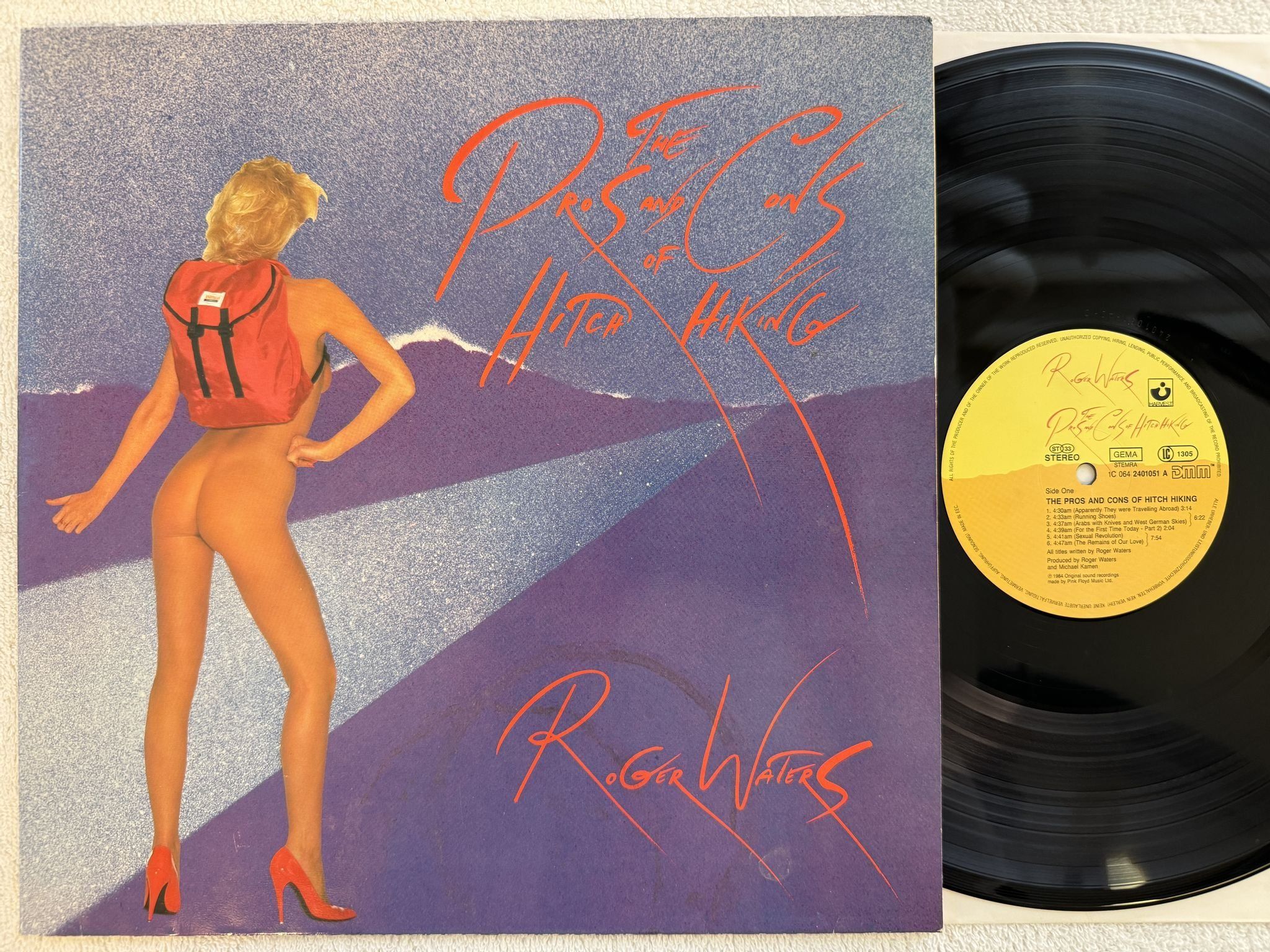Omslagsbild för skivan ROGER WATERS The Pros And Cons Of Hitch Hiking LP -84 HARVEST 1C 064 2401051