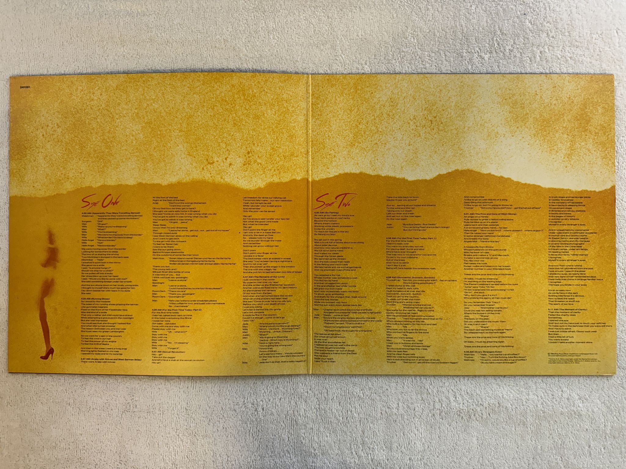 Omslagsbild för skivan ROGER WATERS The Pros And Cons Of Hitch Hiking LP -84 HARVEST 1C 064 2401051