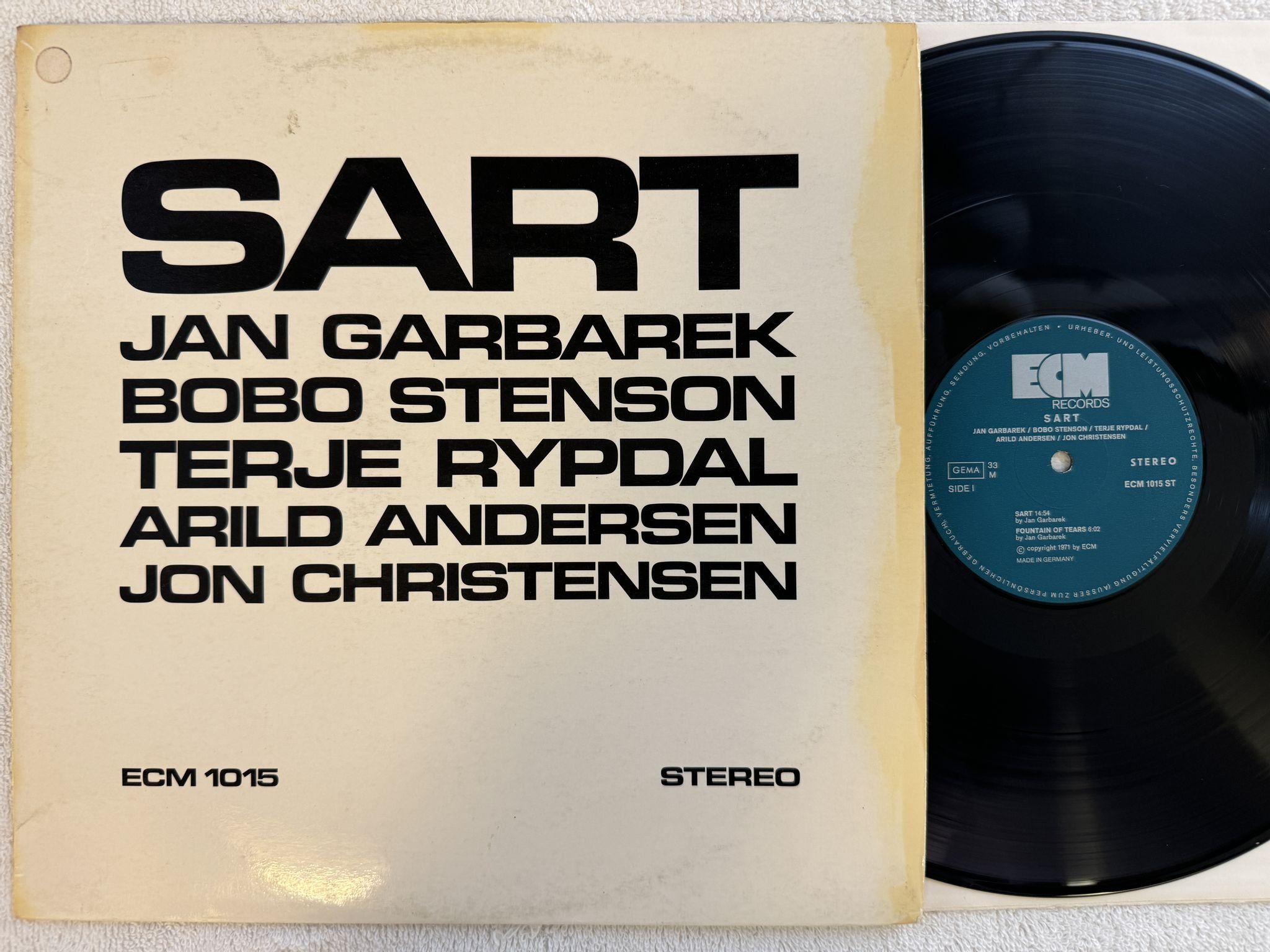 Omslagsbild för skivan JAN GARBAREK sart LP -71 Ger ECM ECM 1015 ST