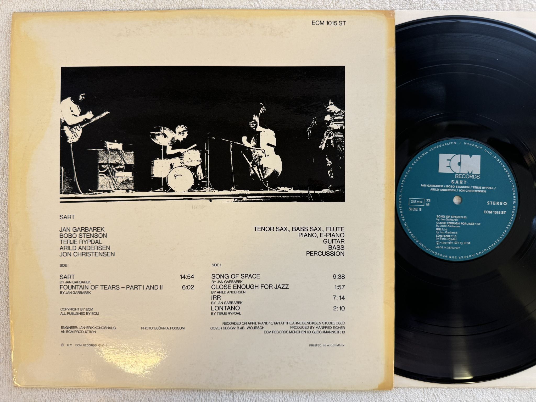 Omslagsbild för skivan JAN GARBAREK sart LP -71 Ger ECM ECM 1015 ST