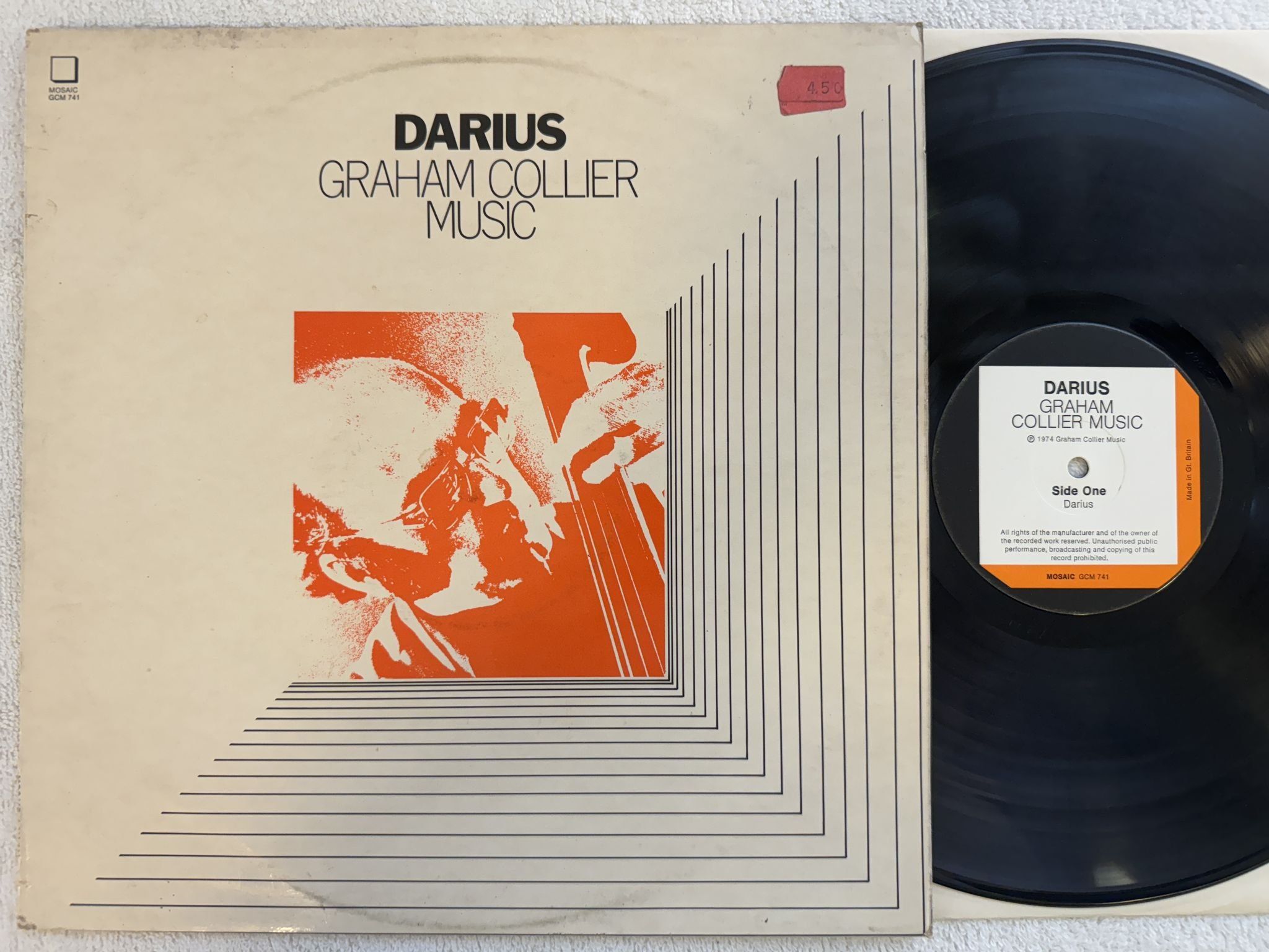 Omslagsbild för skivan GRAHAM COLLIER MUSIC Darius LP -74 UK MOSAIC GCM 741