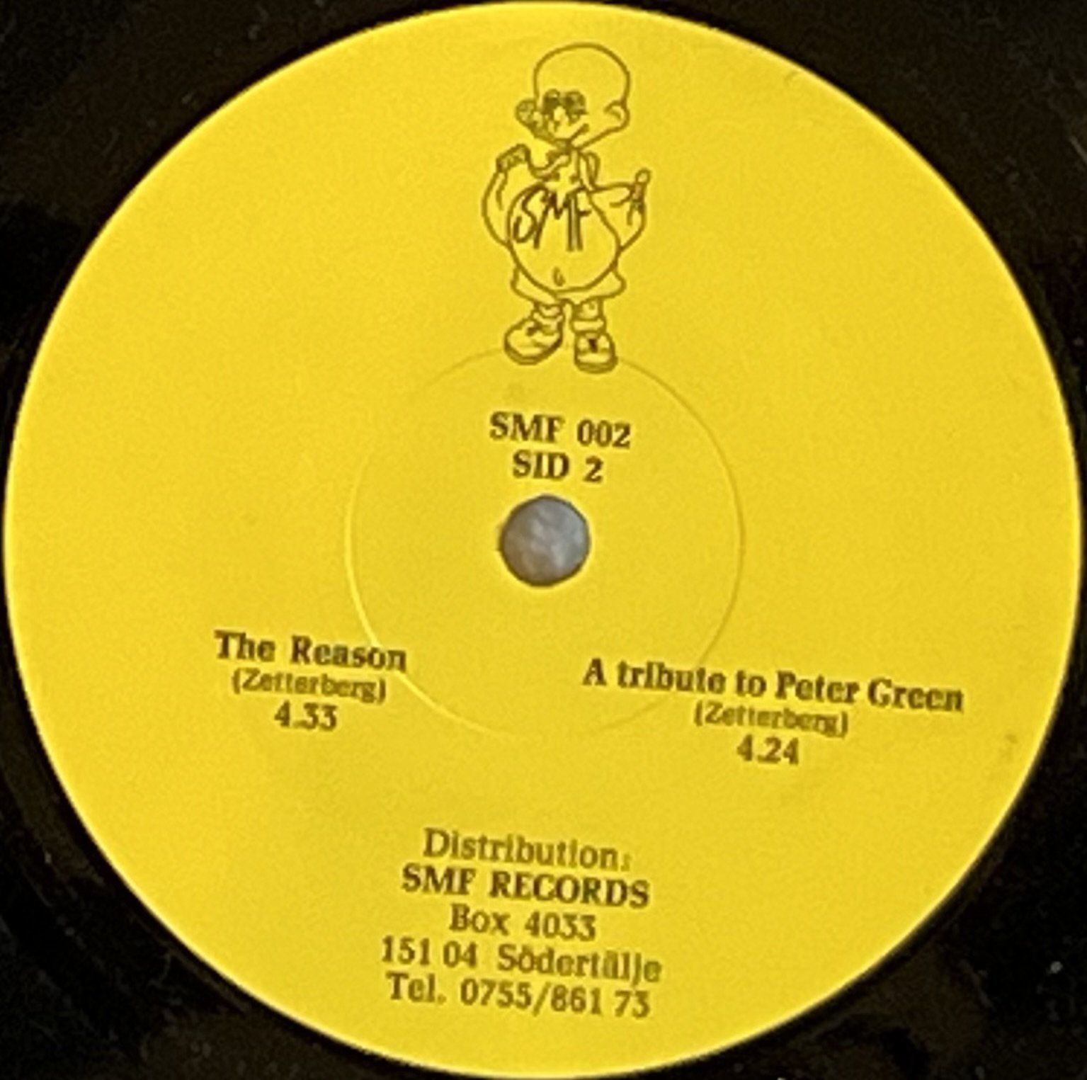 Omslagsbild för skivan SVEN ZETTERBERG the reason 7" -81 Swe SMF SMF 002 *** SUPERB REGGAE/BLUES ***