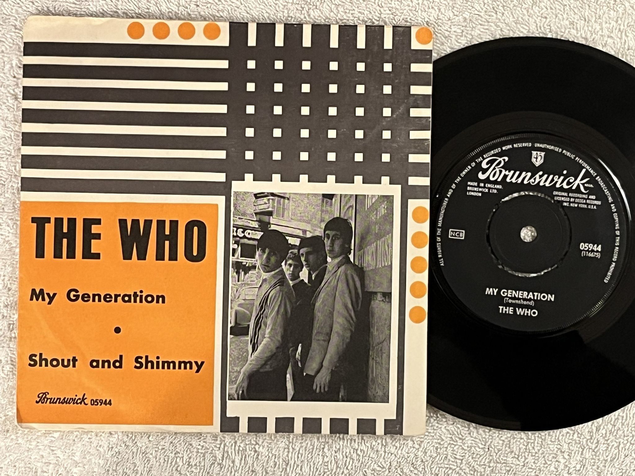 Omslagsbild för skivan THE WHO my generation 7" -65 Swe BRUNSWICK 05944 *** RARE MOD CLASSIC ***
