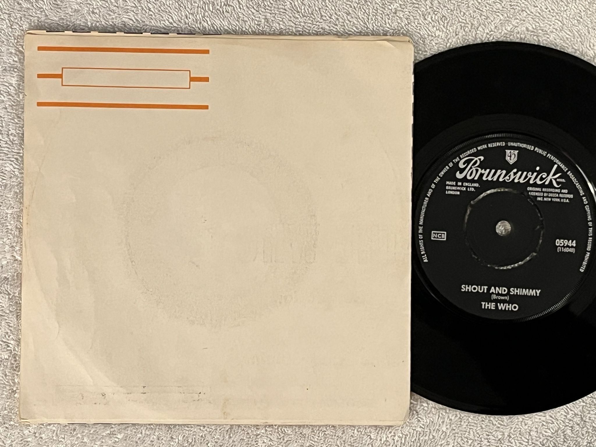 Omslagsbild för skivan THE WHO my generation 7" -65 Swe BRUNSWICK 05944 *** RARE MOD CLASSIC ***