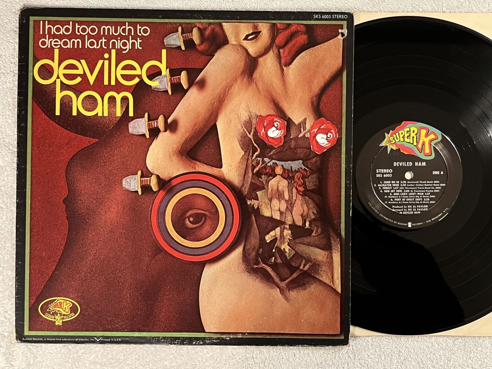 Omslagsbild för skivan DEVILED HAM I Had Too Much To Dream Last Night LP -68 US super k SKS 6003