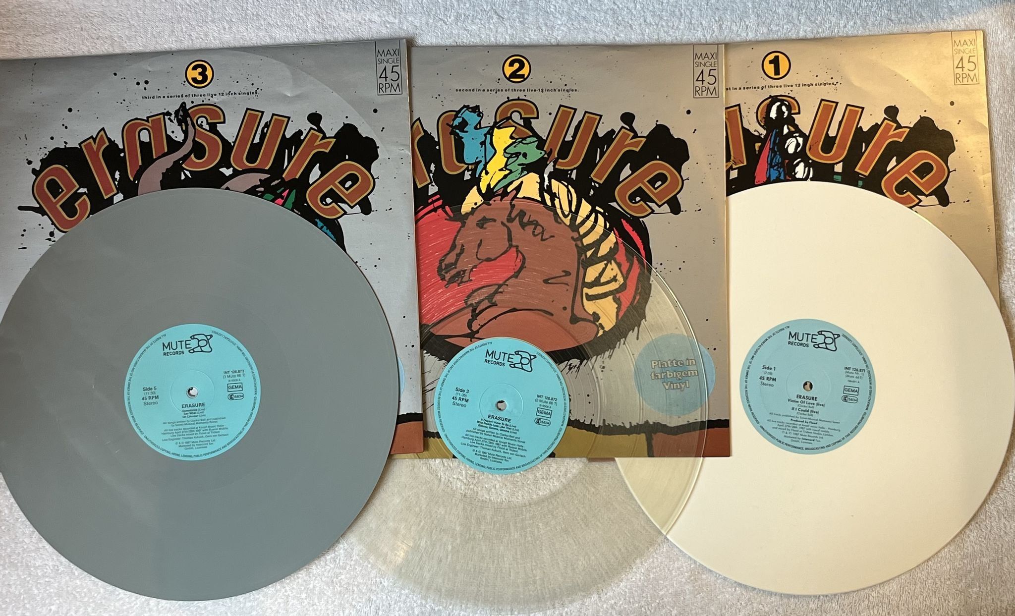 Omslagsbild för skivan ERASURE The Circus Tour 1987 3x12" -87 Ger MUTE INT 126.871/73